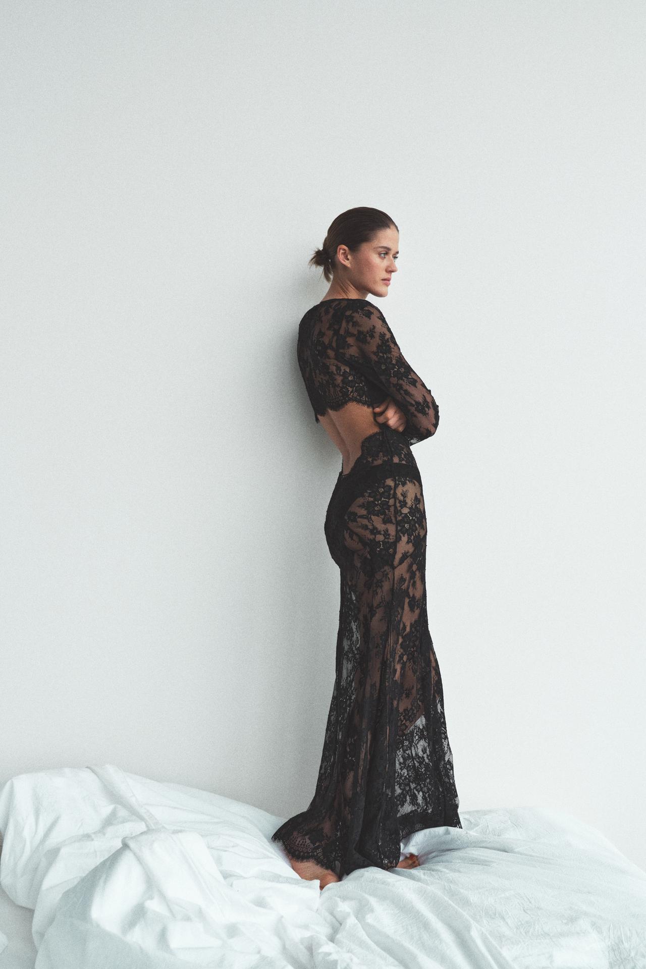 Long Lace Black Dress