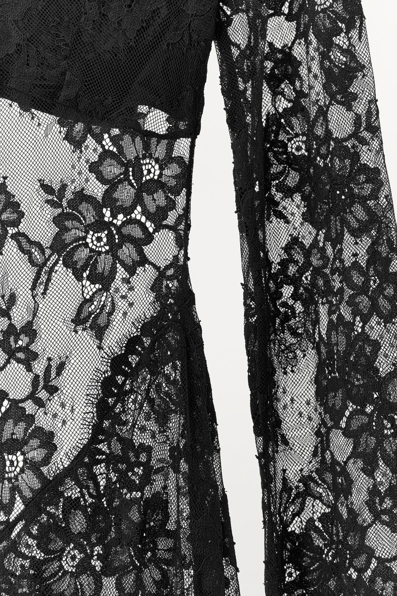 Long Lace Black Dress