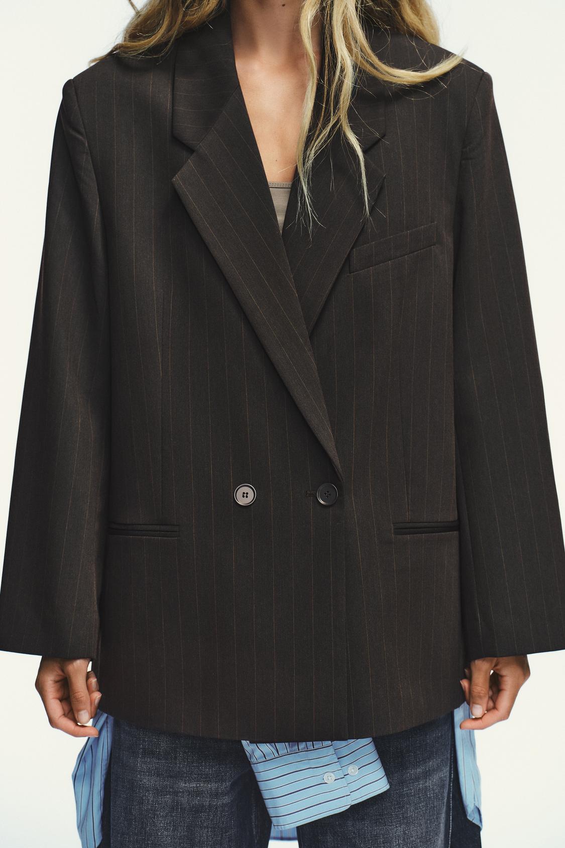 Oversized Pinstripe Blazer