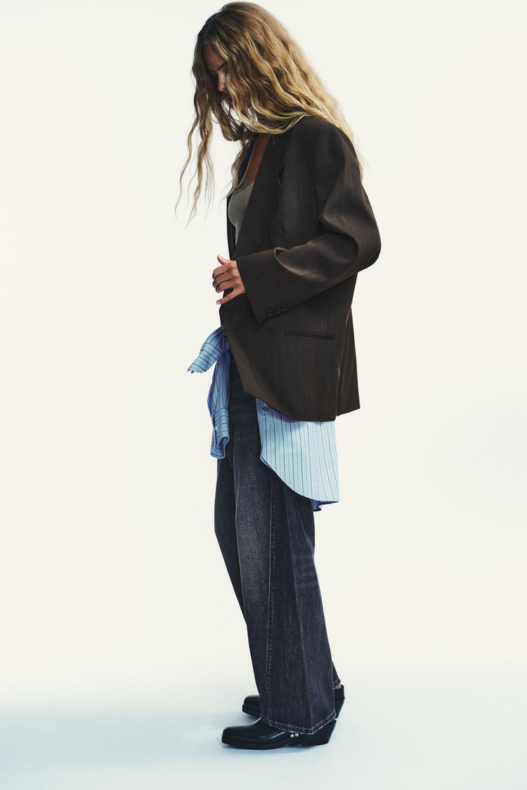 Oversized Pinstripe Blazer