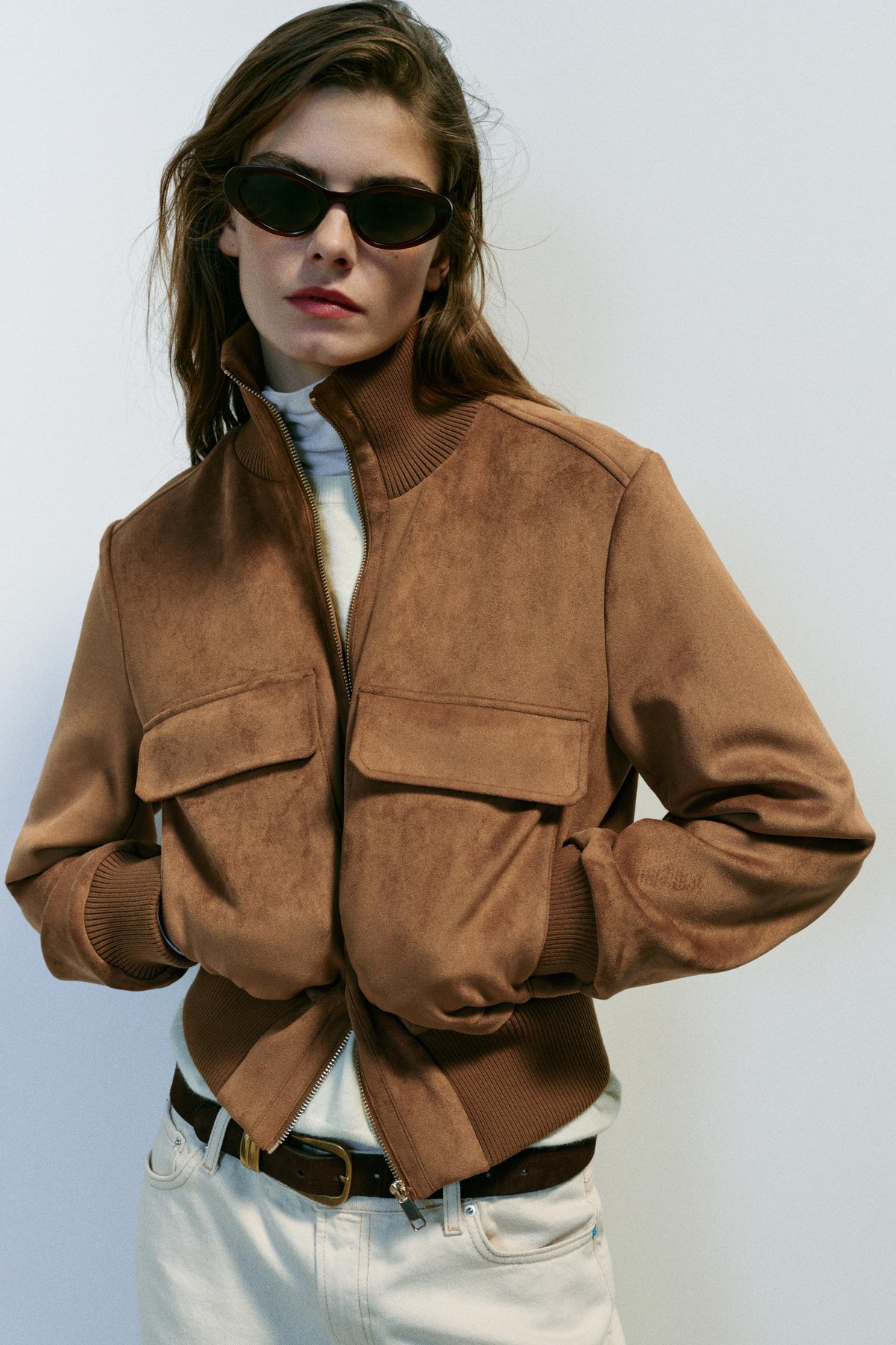 The Siena Suede Bomber Jacket