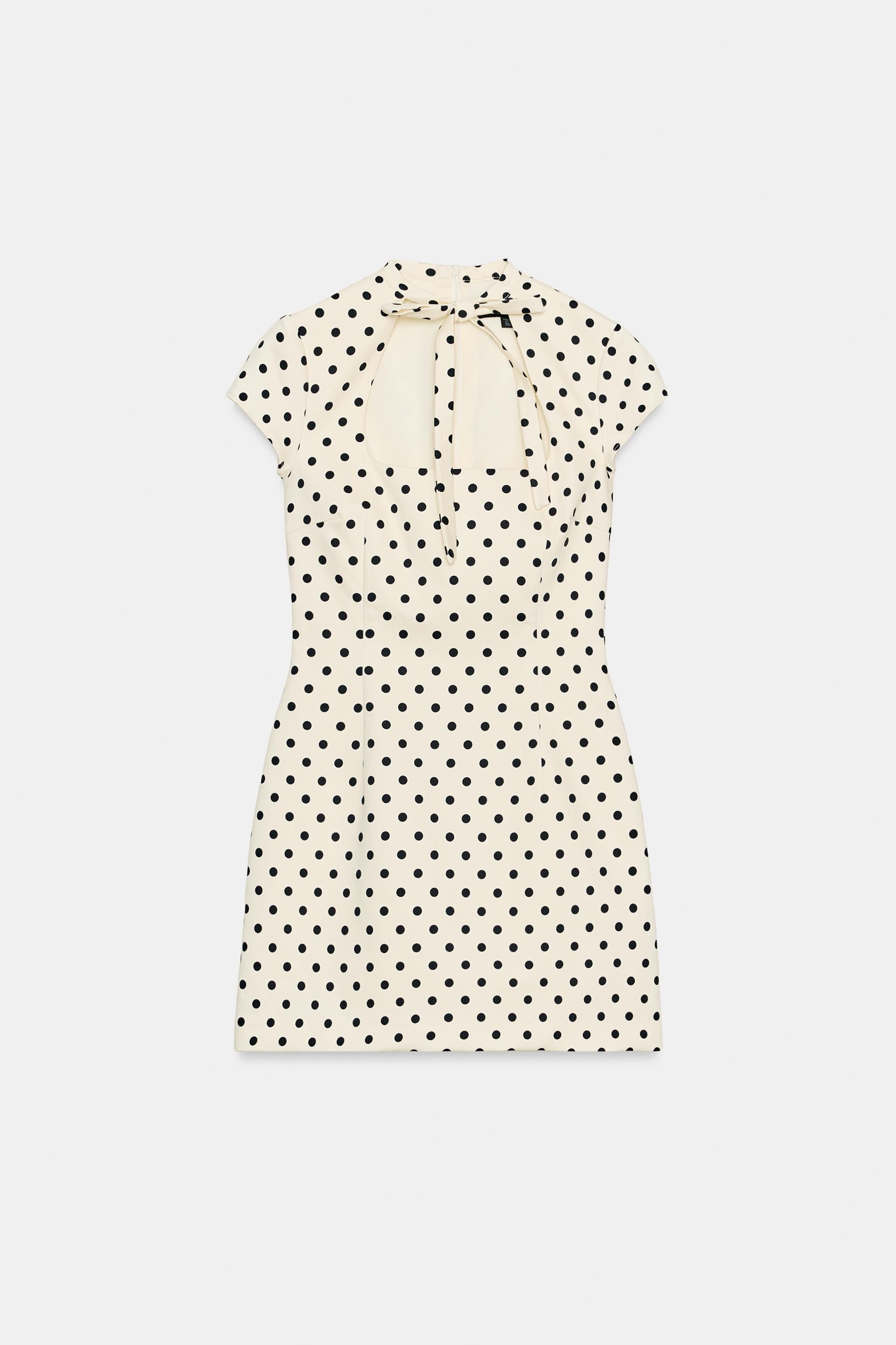 Vestito corto a pois