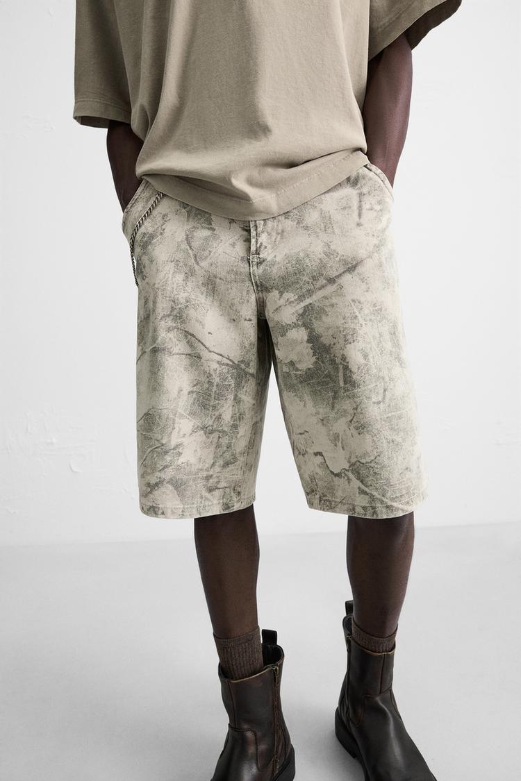 Relaxed Bermuda Camo Grey Set
