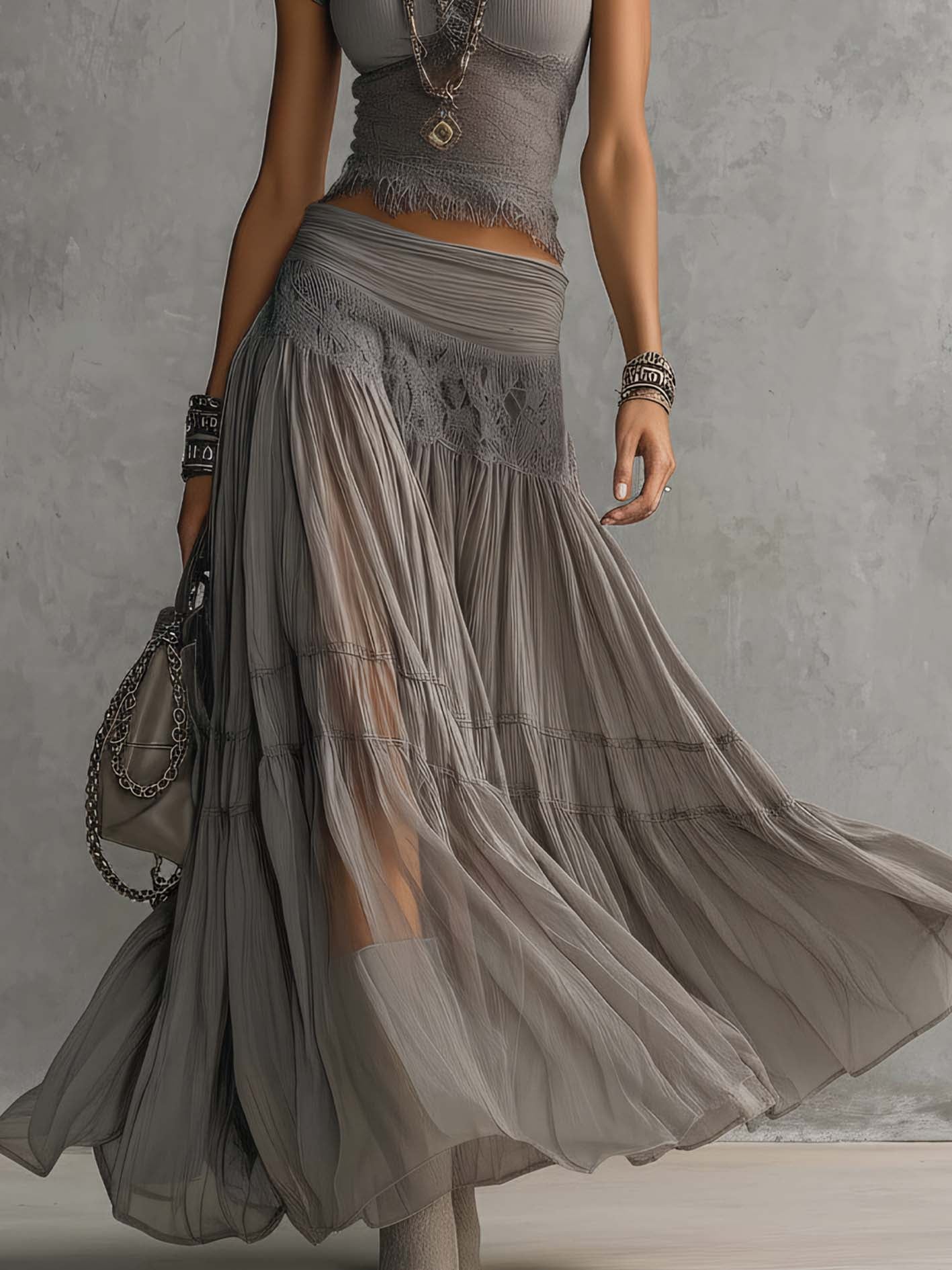 Set con inserti in pizzo Elena