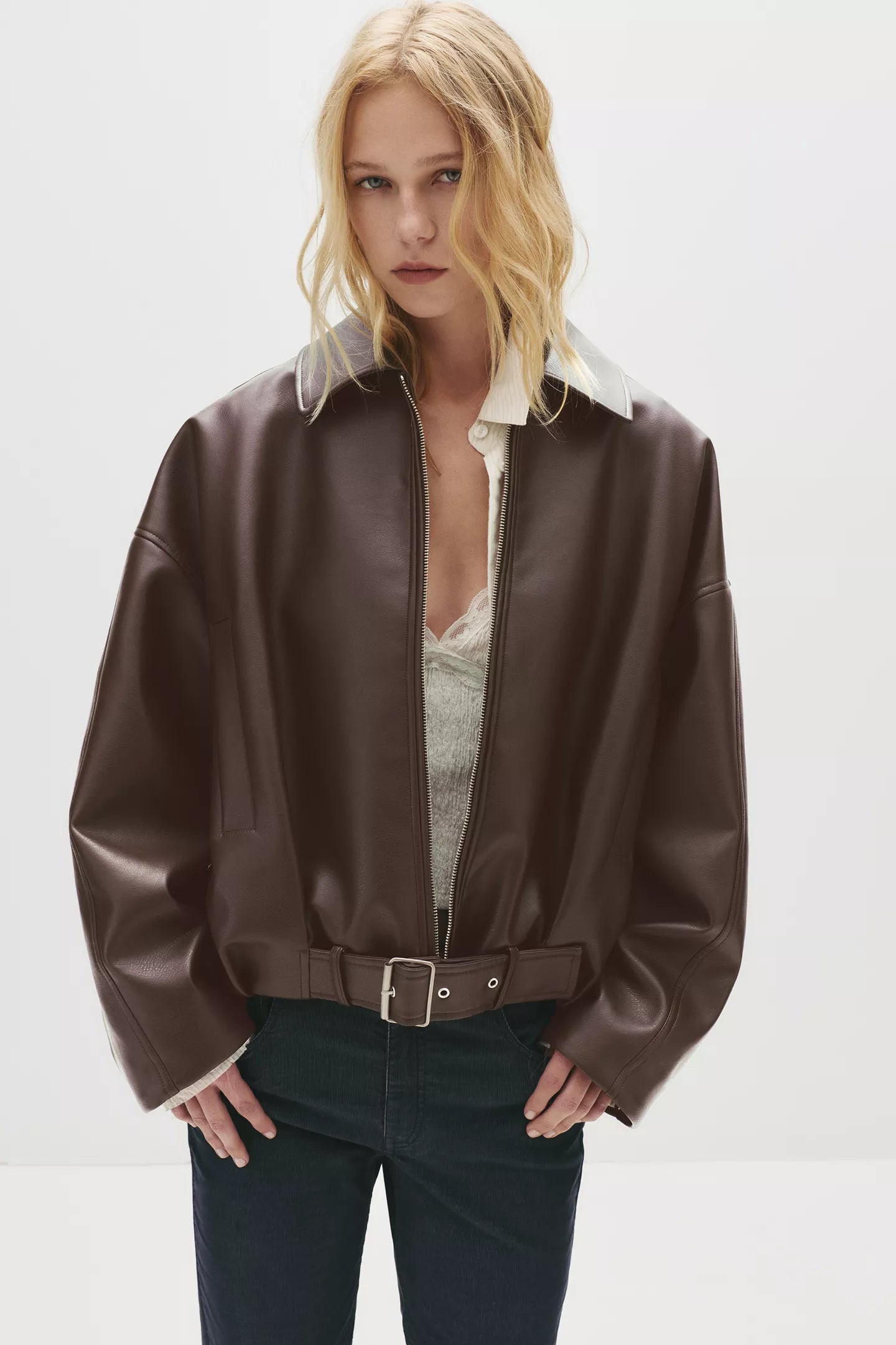 Leather Bomber Jacket