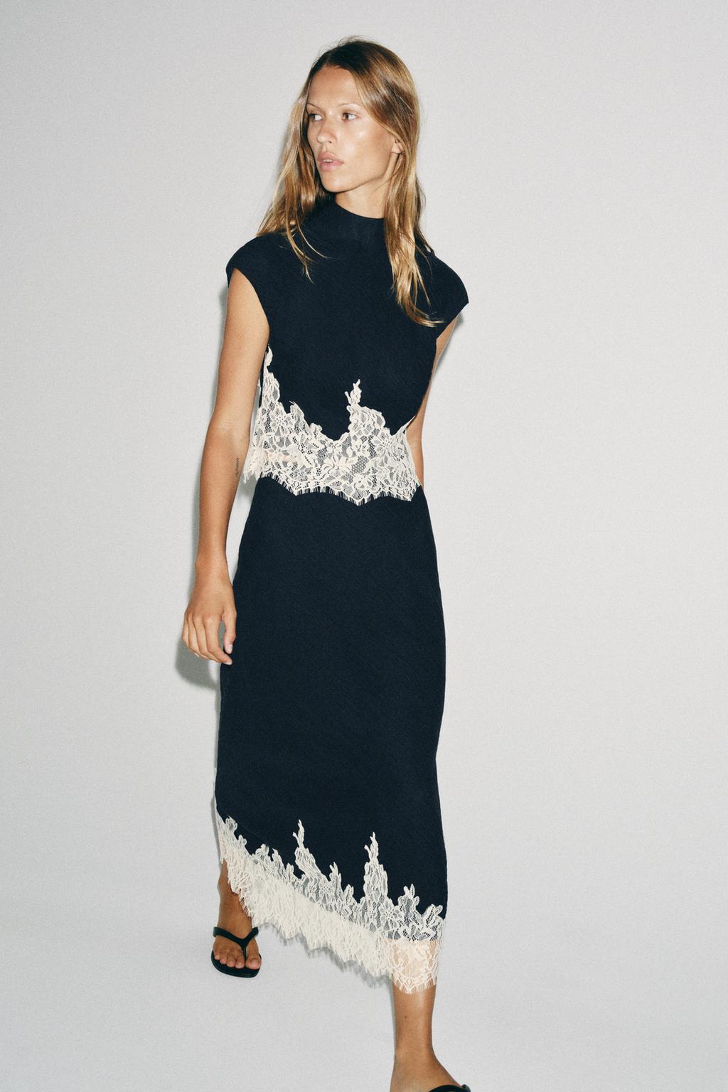 Noire Lace Peplum Top