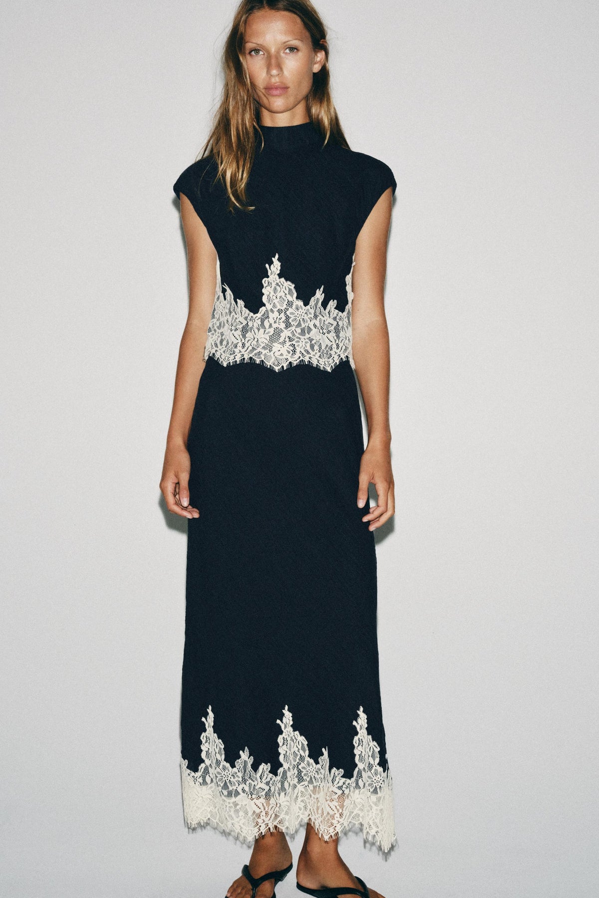 Noire Lace Peplum Top