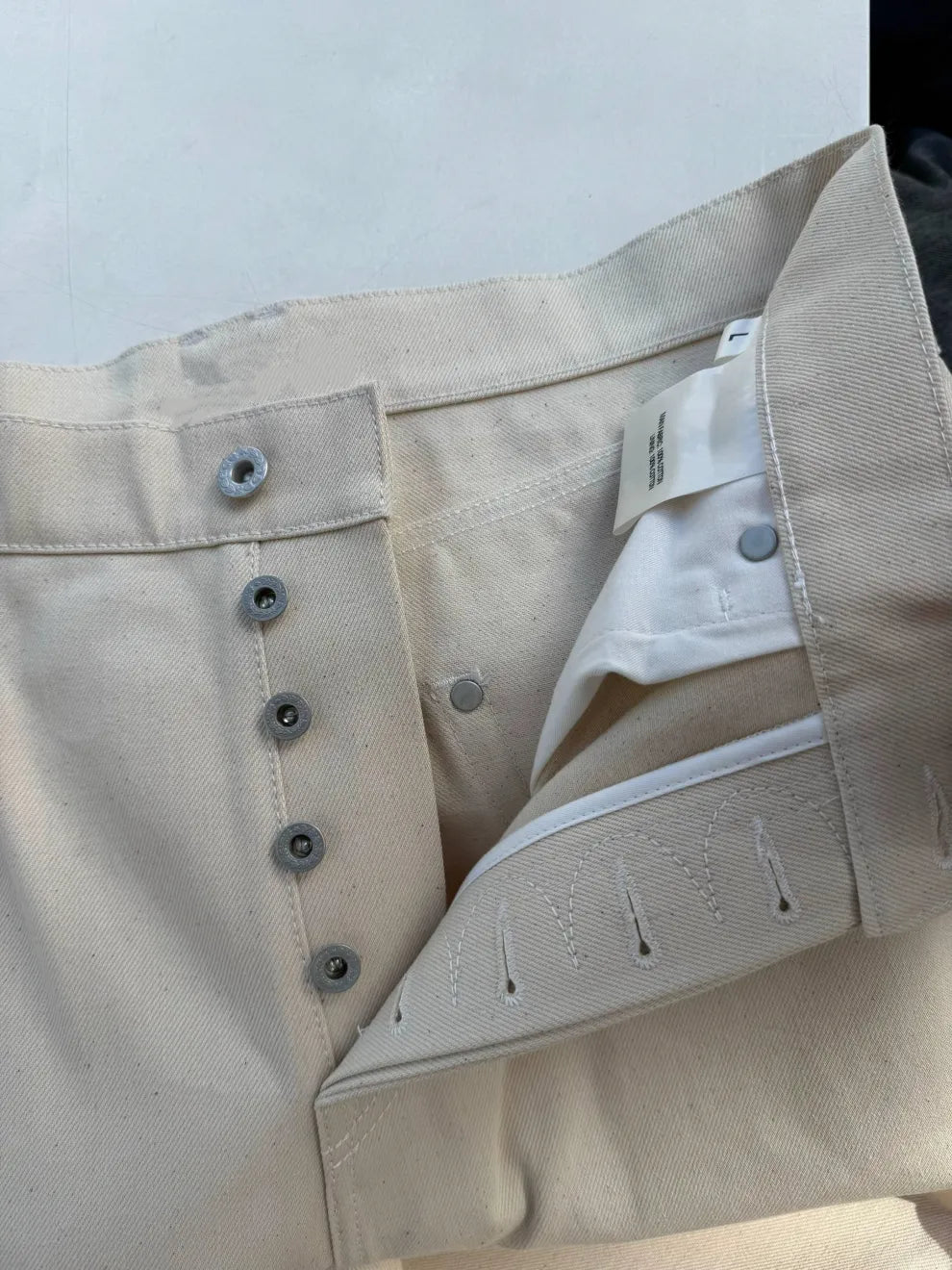 Wide Leg Raw Denim Jeans