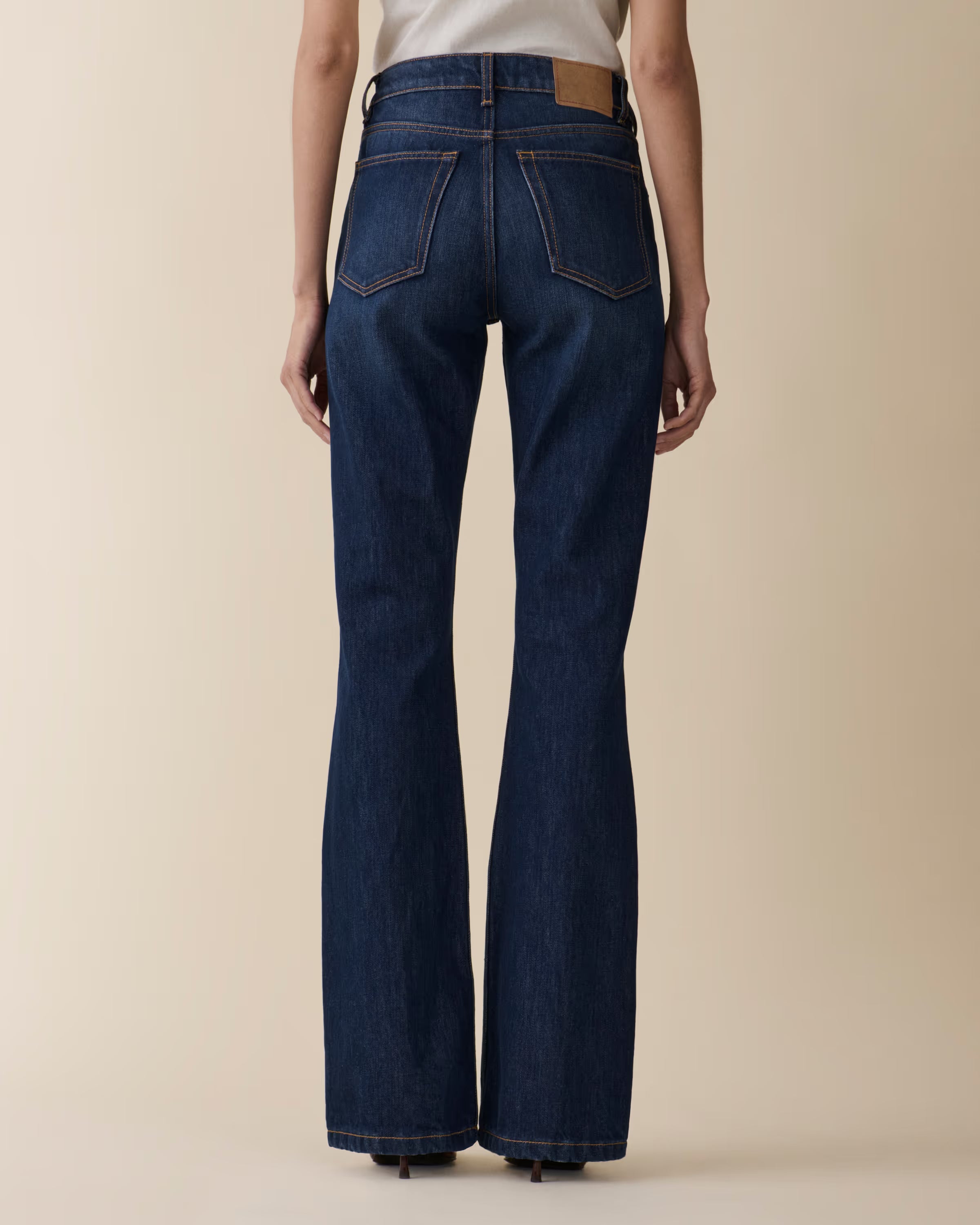 Moda Blue Wide-leg Denim Jeans