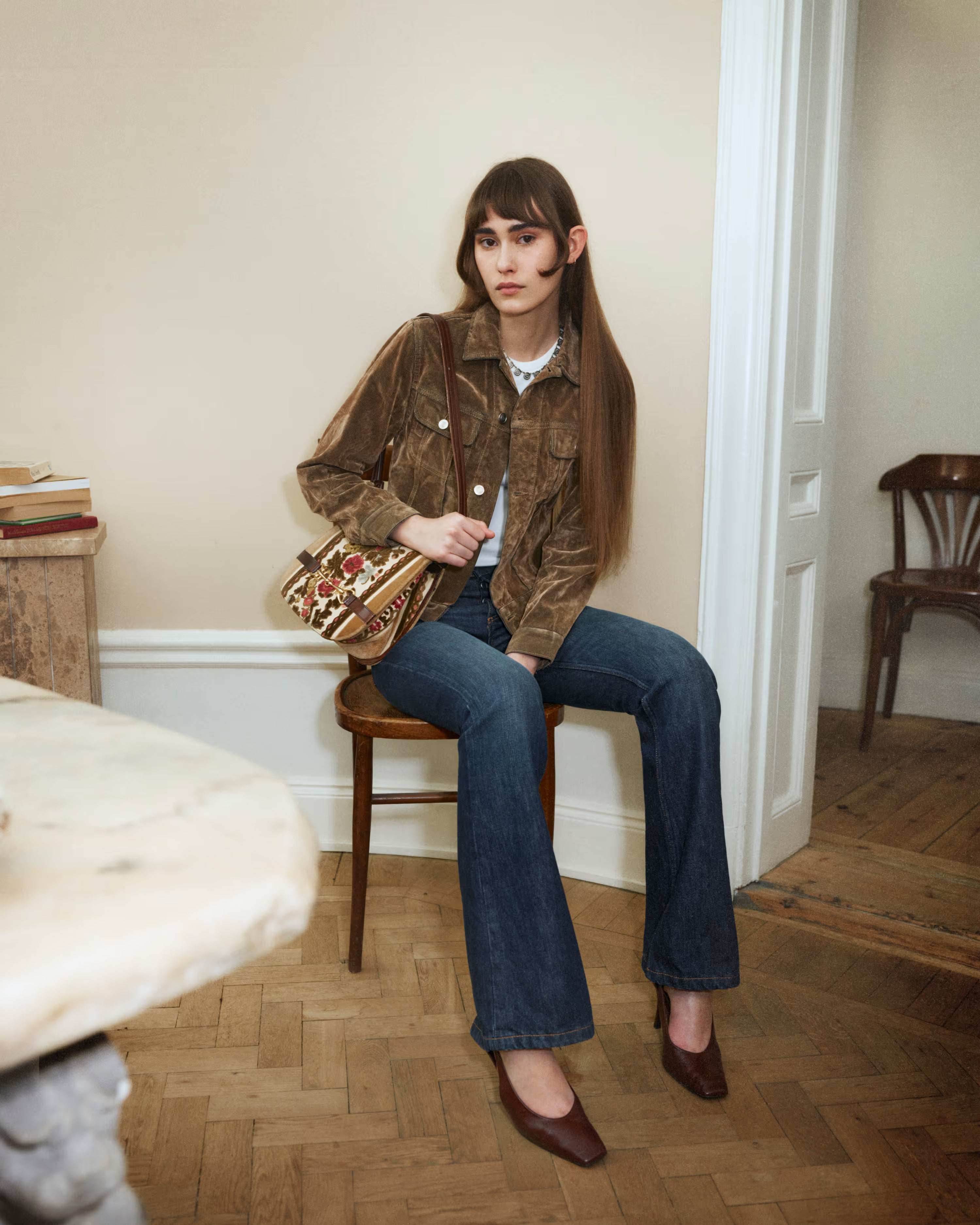 Moda Blue Wide-leg Denim Jeans