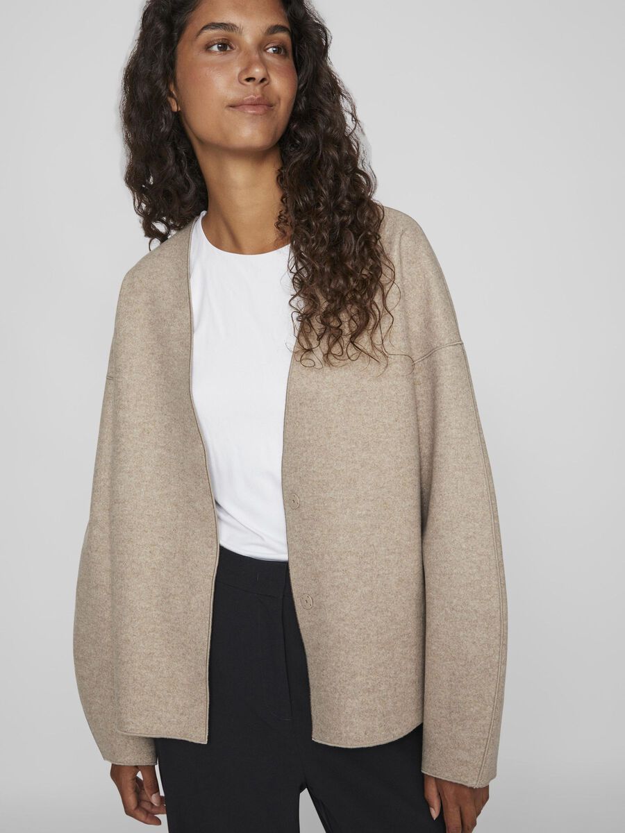 Oversized Wool-Blend Cardigan