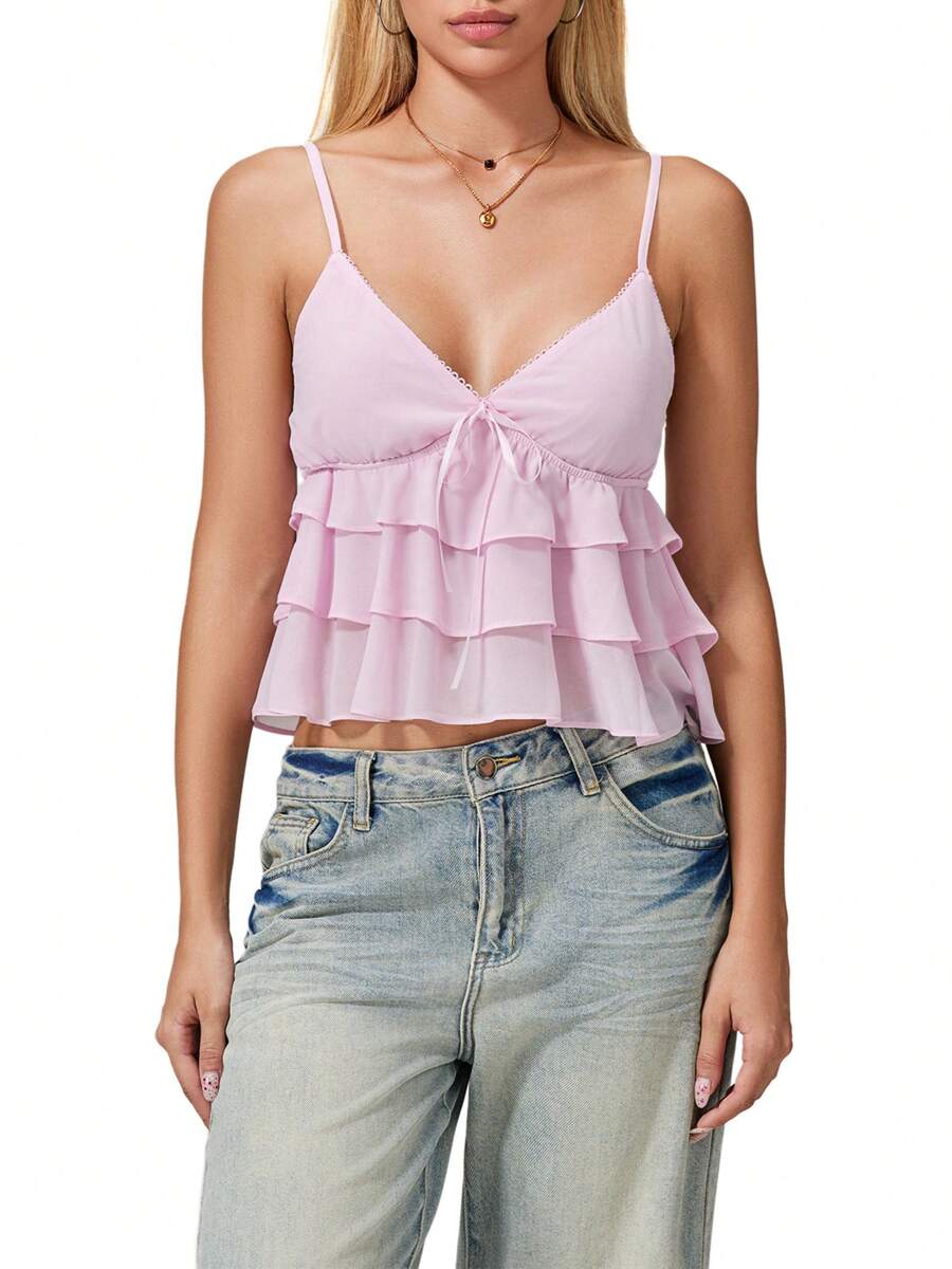 Blush Breeze Ruffle Top