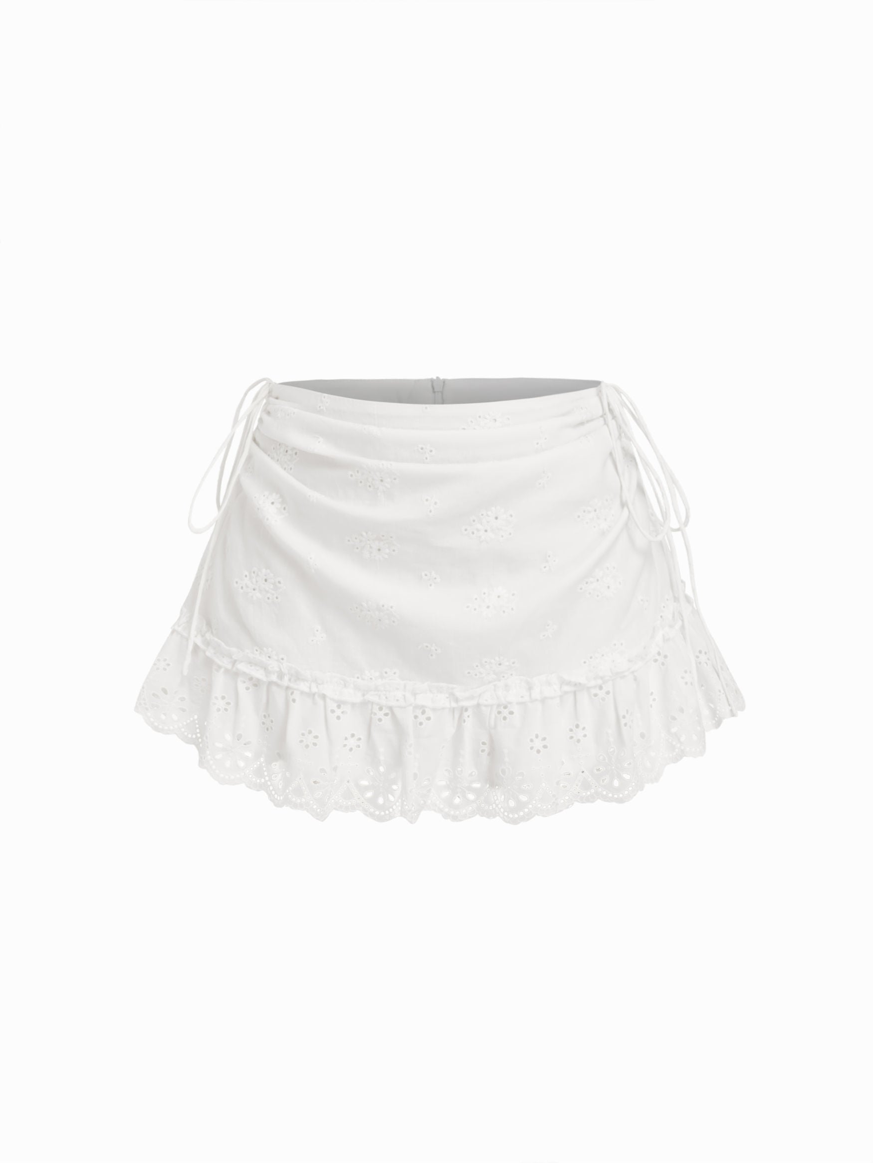 Completo in pizzo bianco