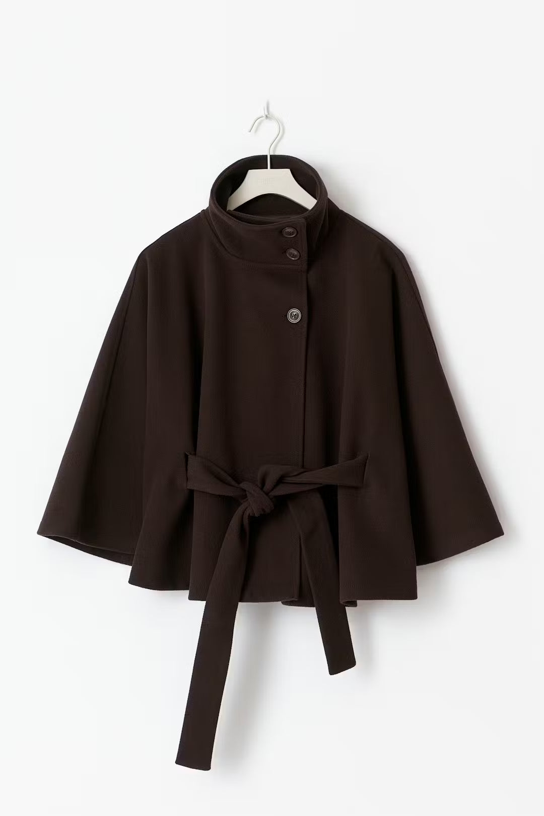 Chocolate Belt Cape Coat