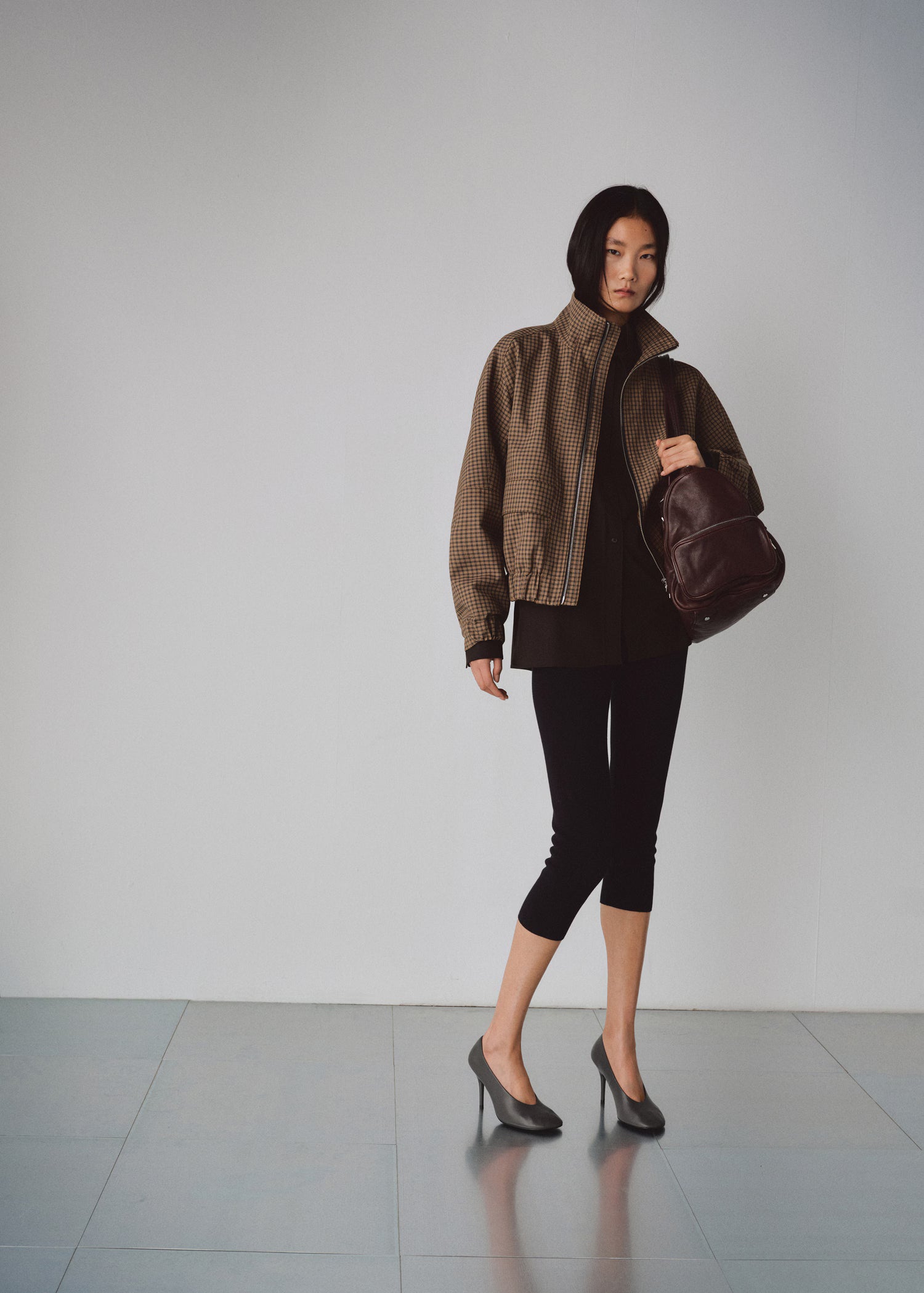 Check Zip-Up Jacket