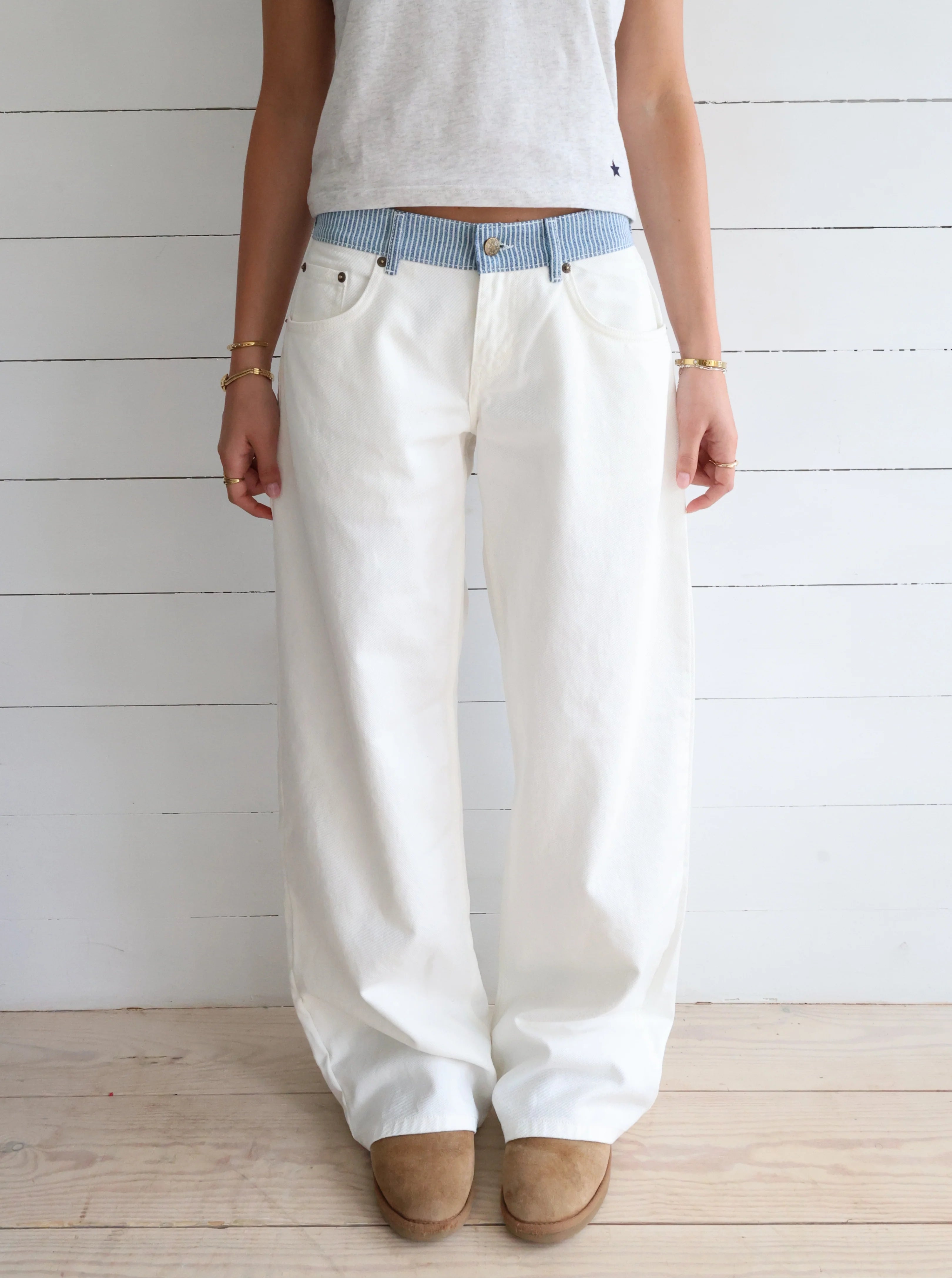 Serenity White Wide-Leg Pants