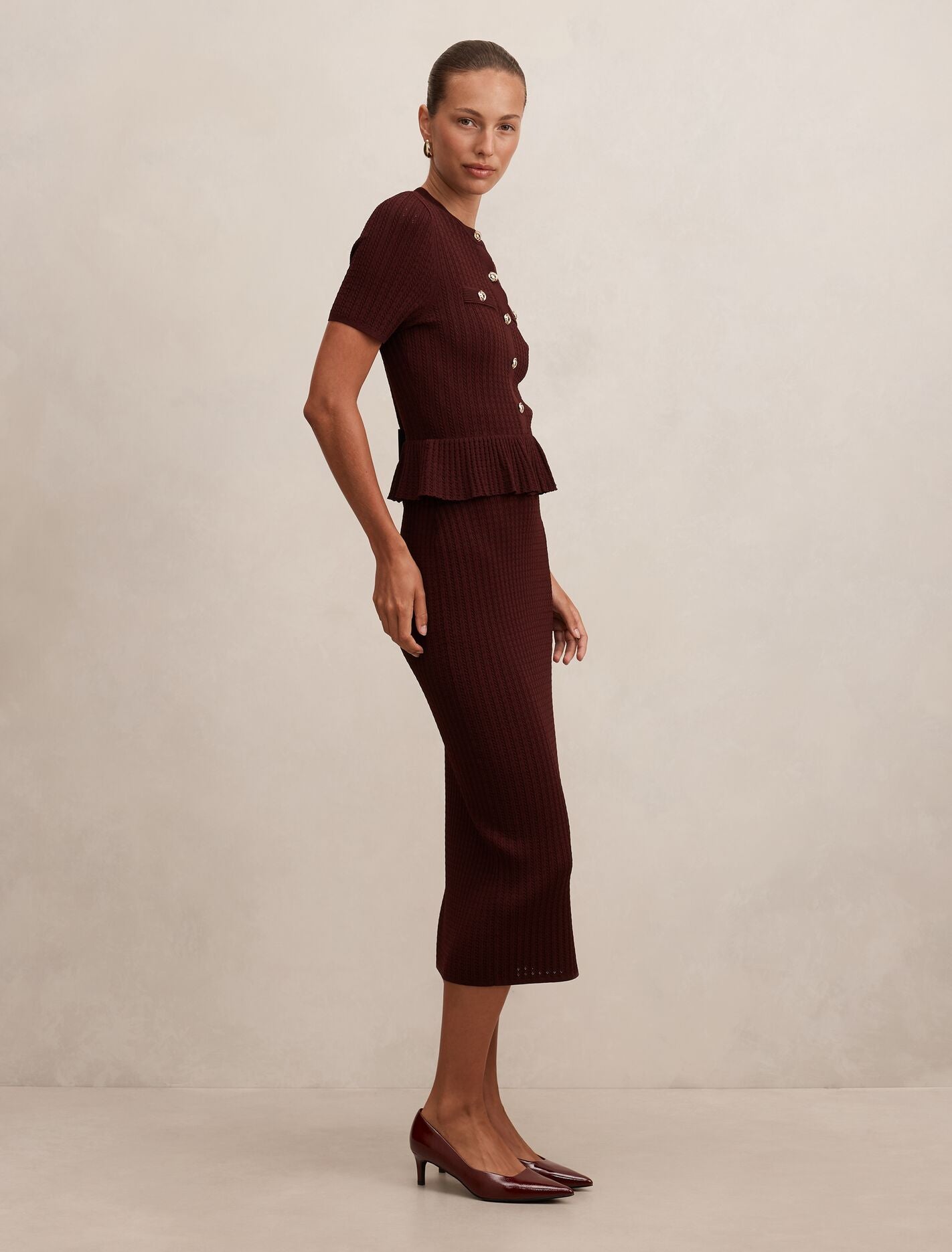 Valina Stitch Interest Midi Dress