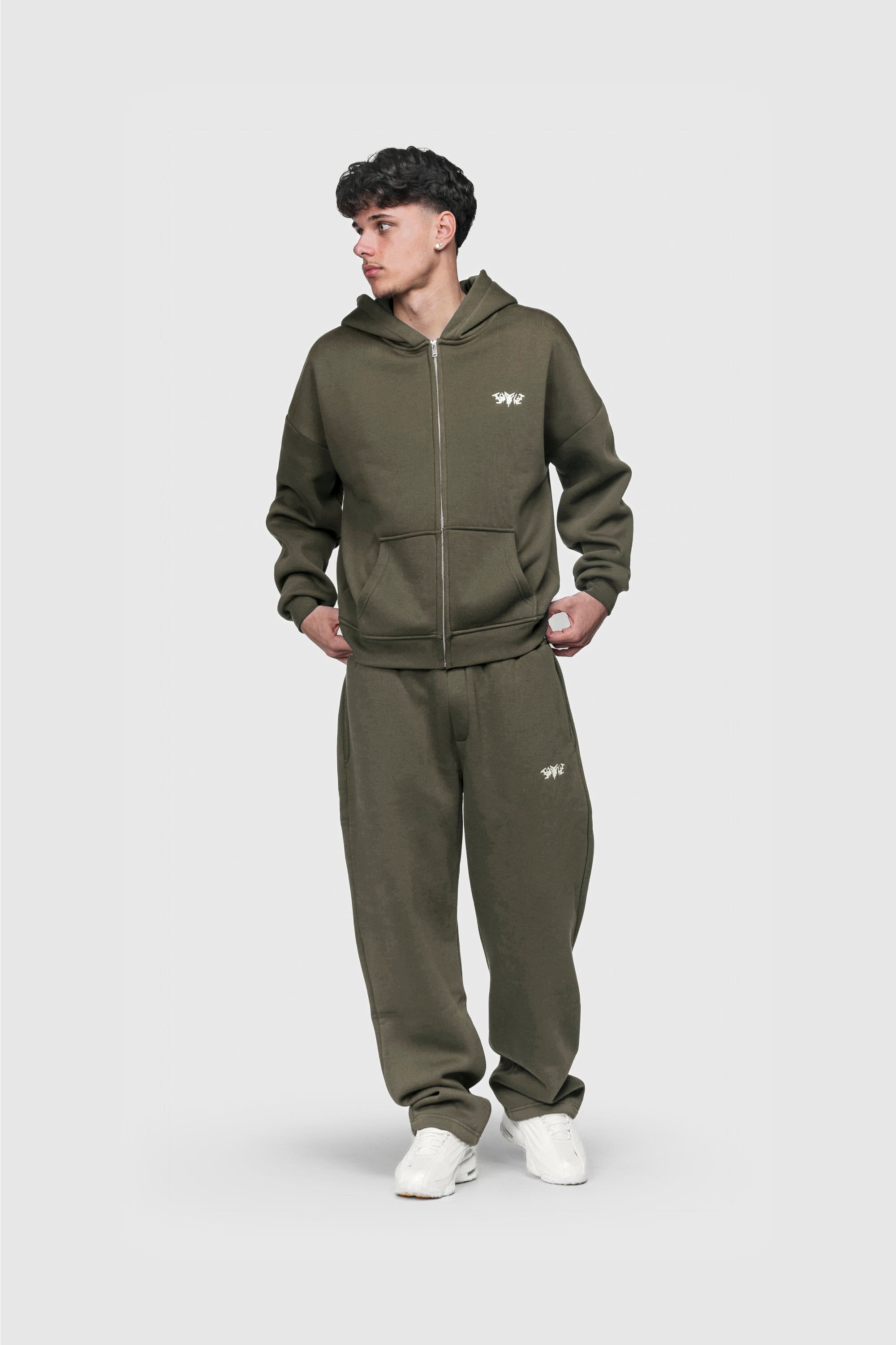 Basic Zipped Olive Set