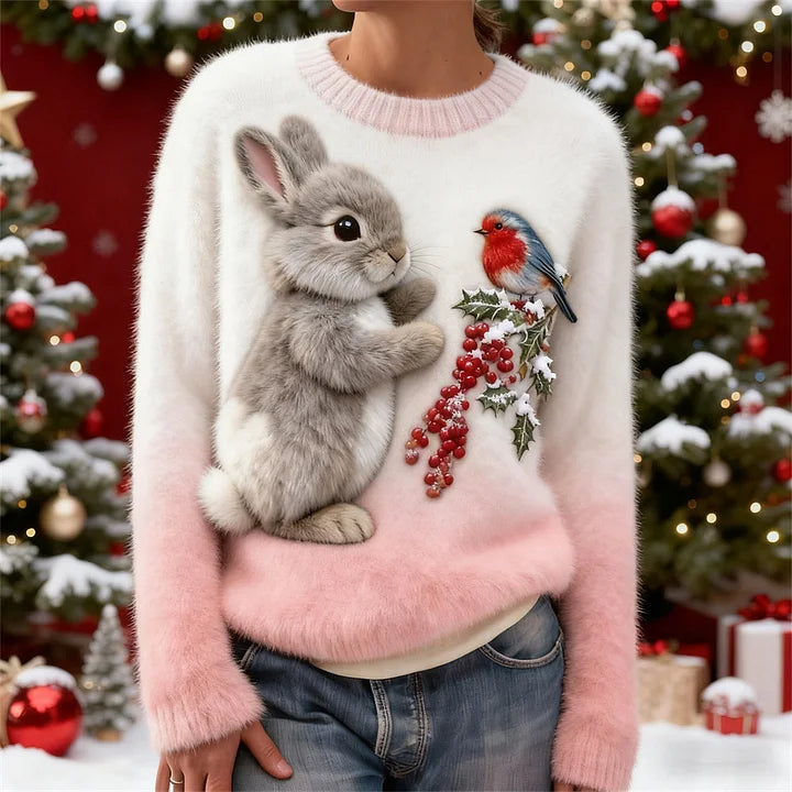 Frosted Bunny Christmas Pullover