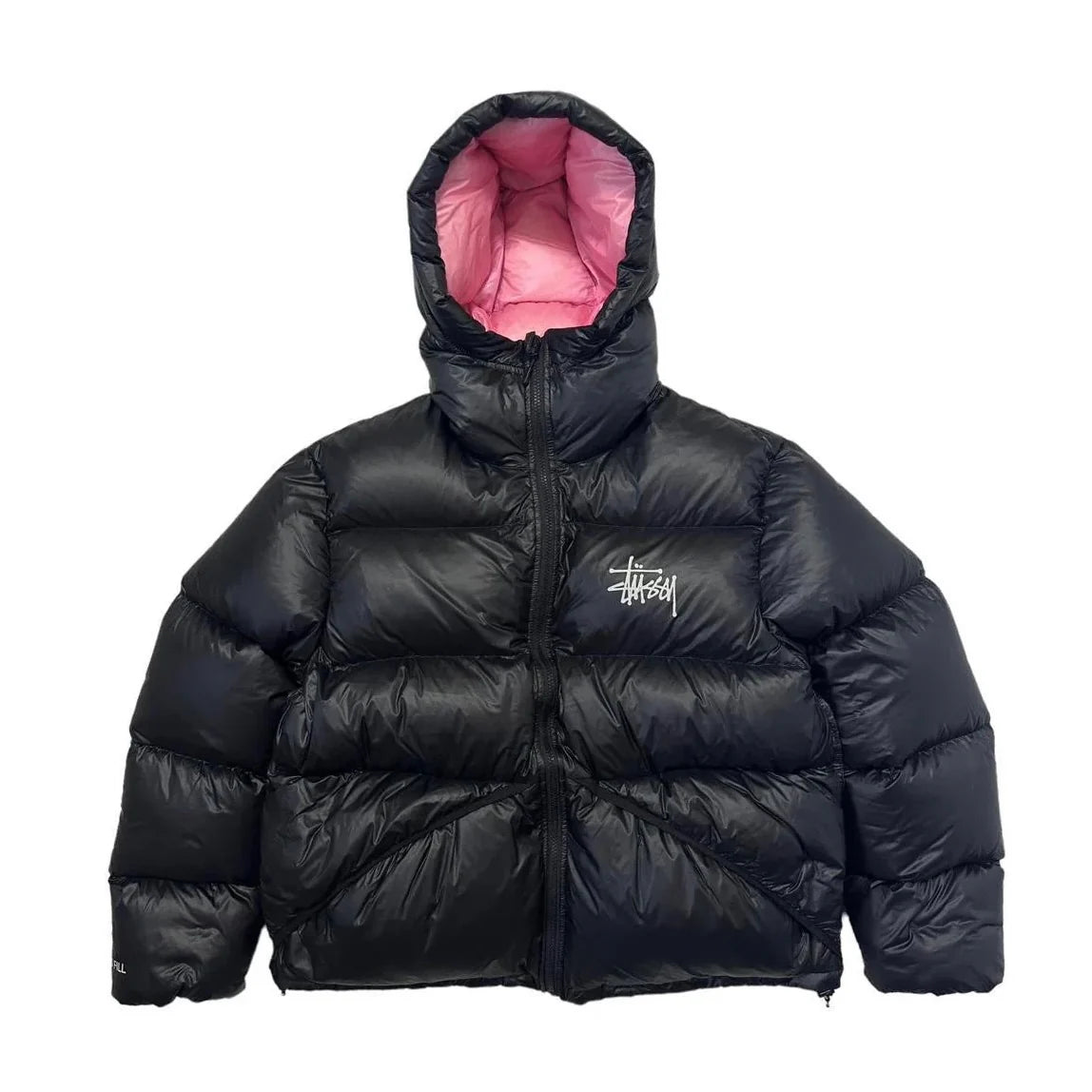 Black Stüssy Puffer Jacket