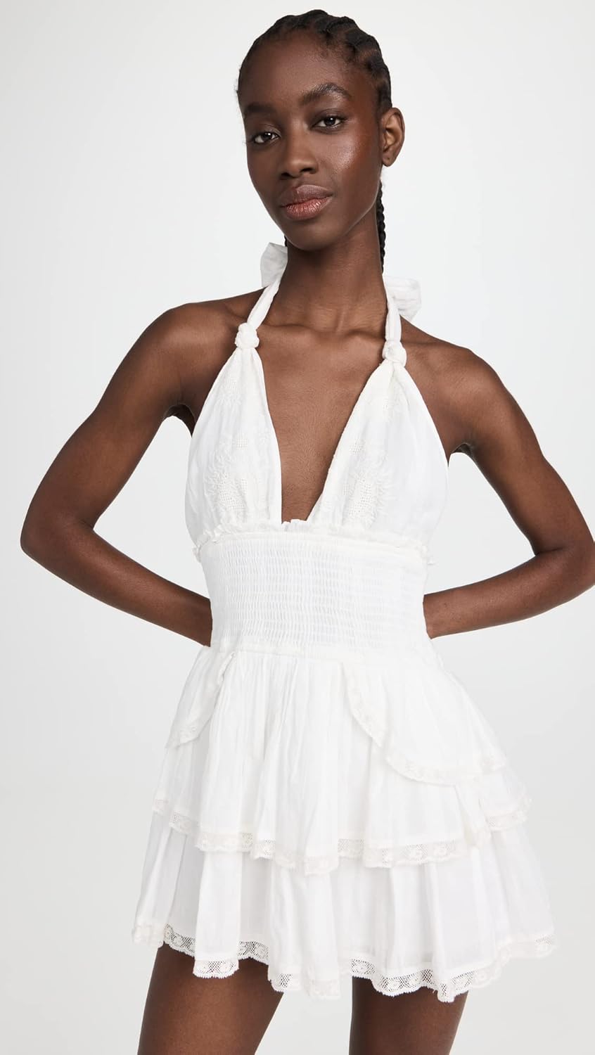 Isla Tiered Halter Mini Dress