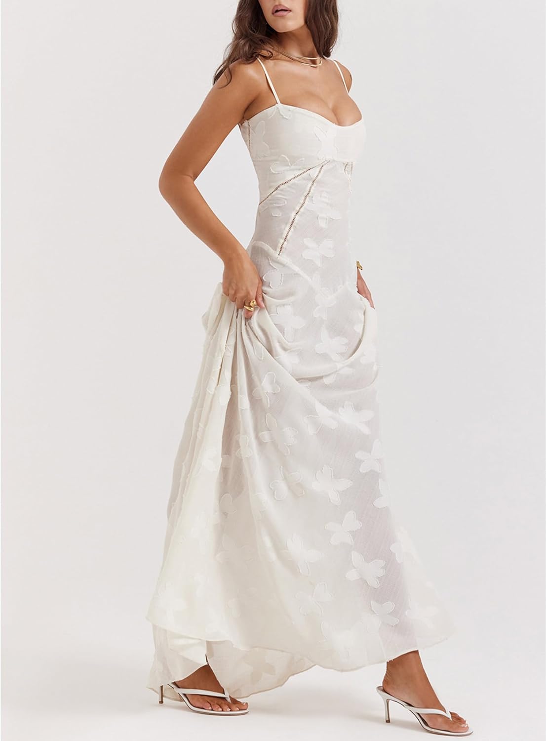 Ethereal Rose Satin Midi Dress