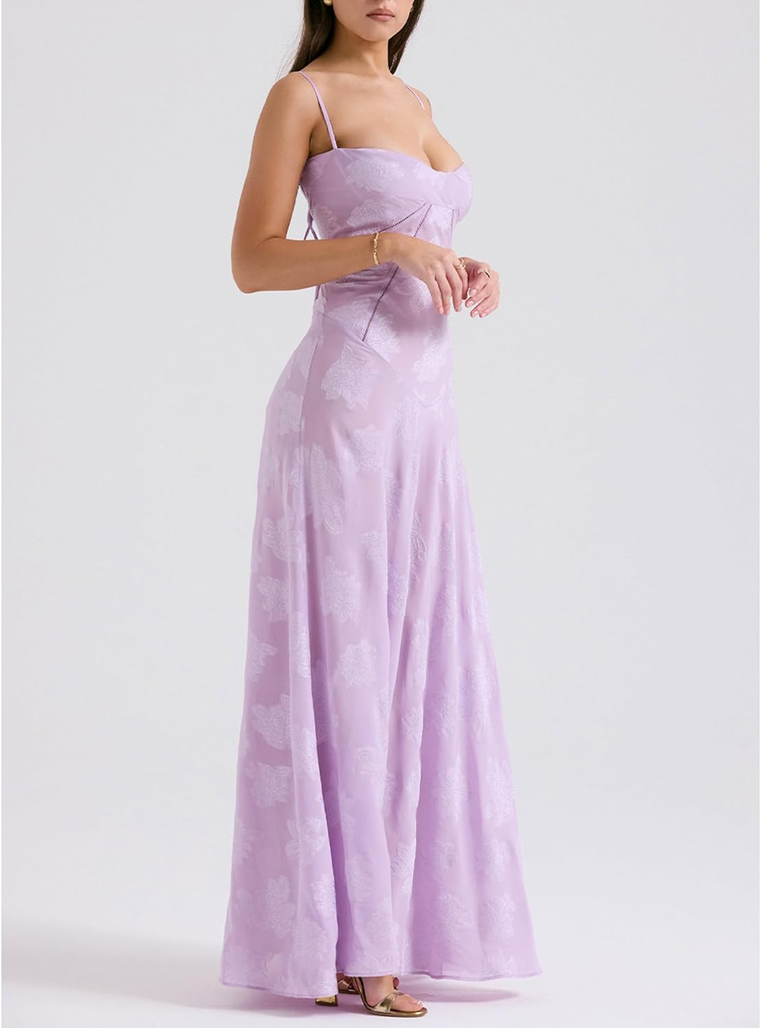 Ethereal Rose Satin Midi Dress