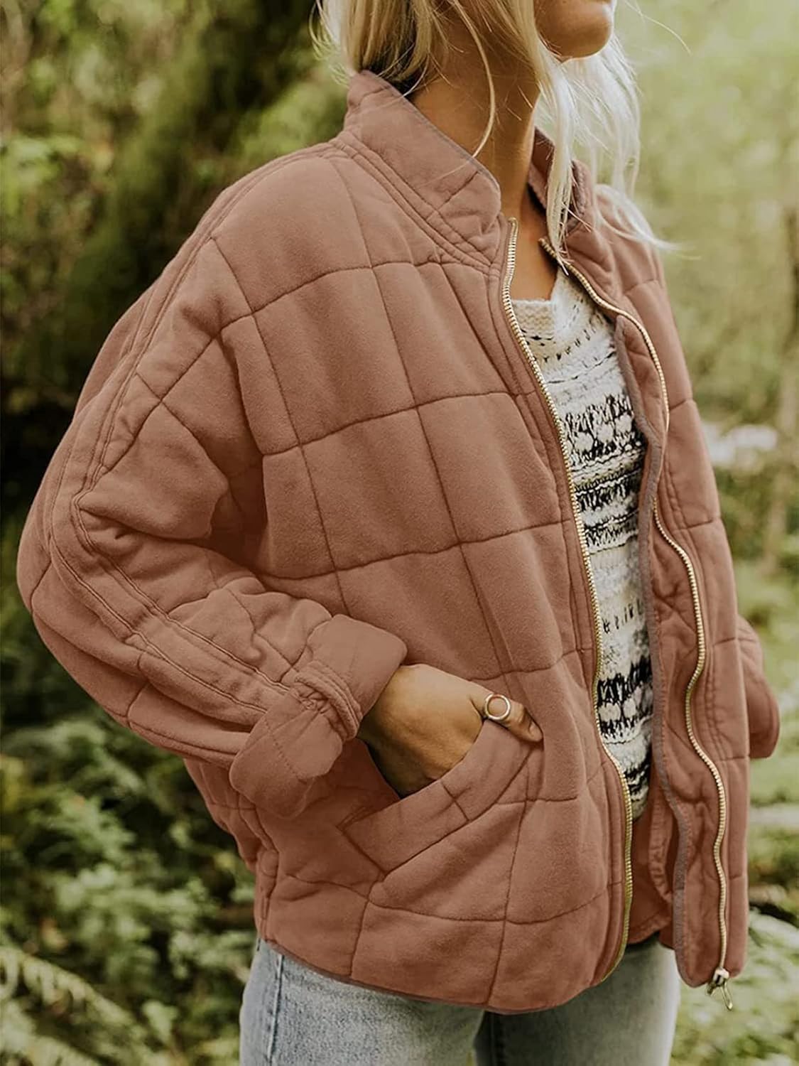 Oslo Quilted Bomber