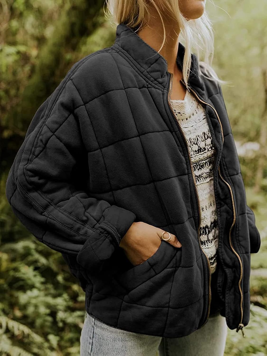 Oslo Quilted Bomber