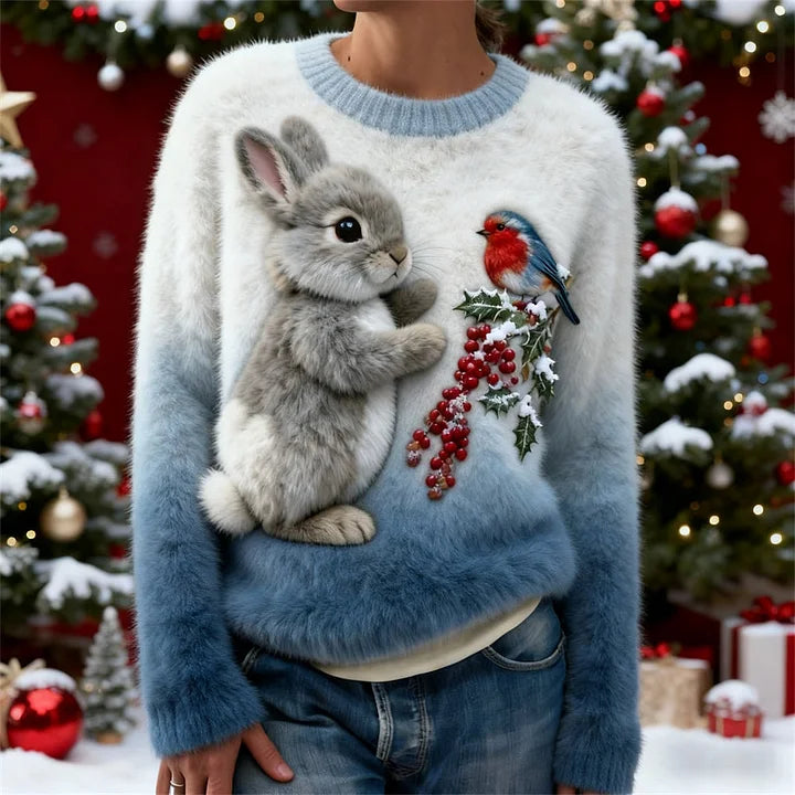 Frosted Bunny Christmas Pullover