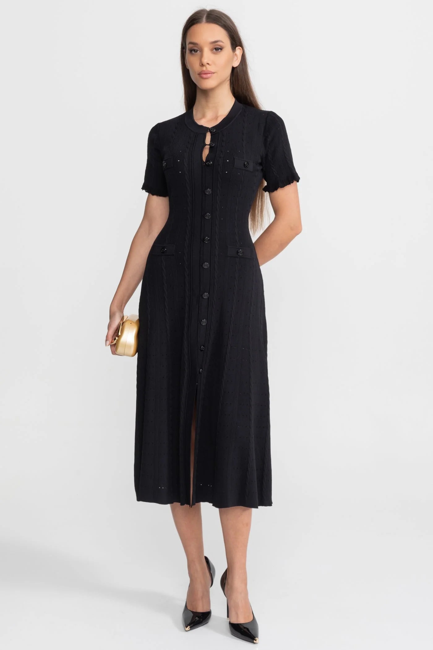 Celeste Button Midi Dress