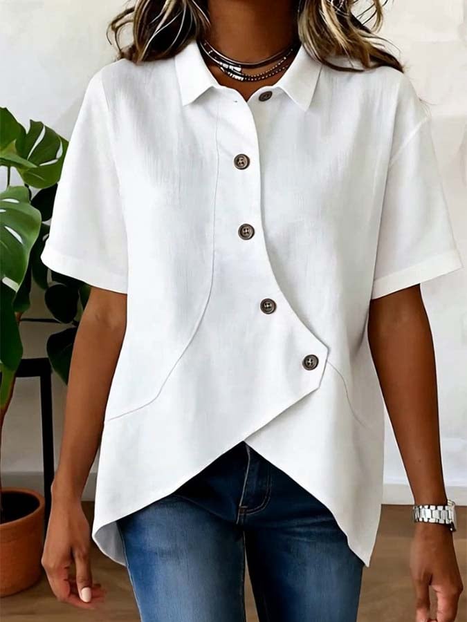 Monroe Chic Button Blouse
