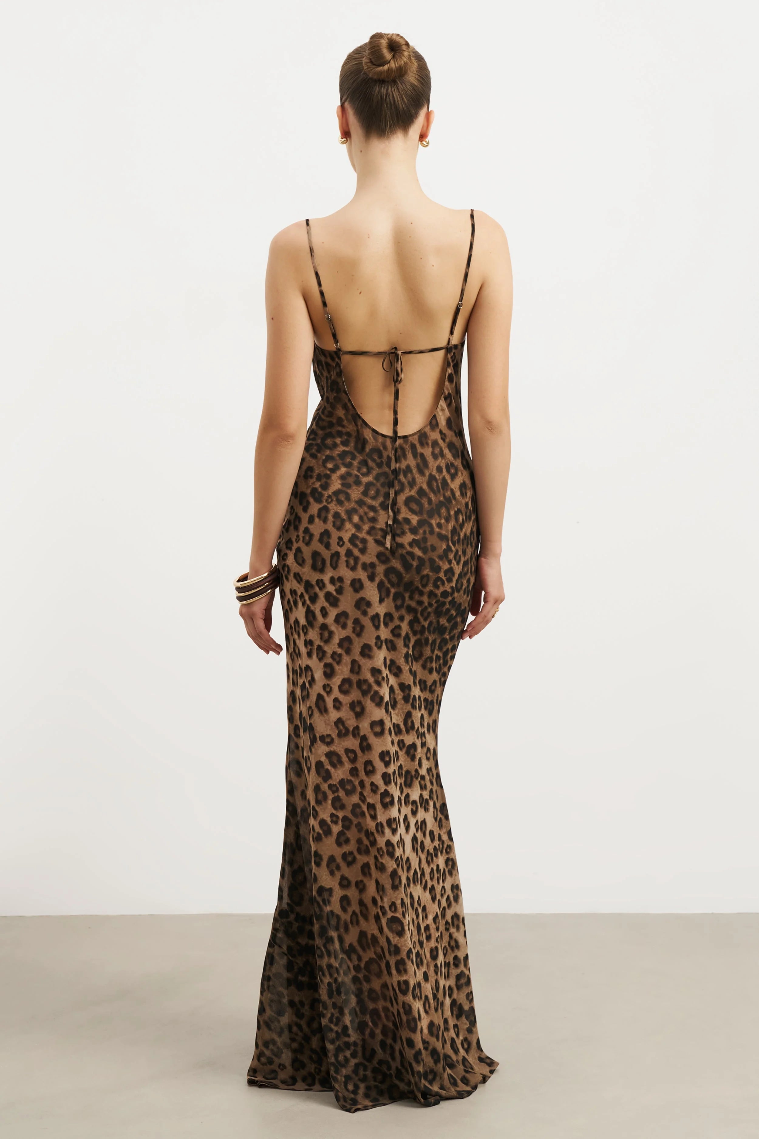 Maxi vestito leopardato