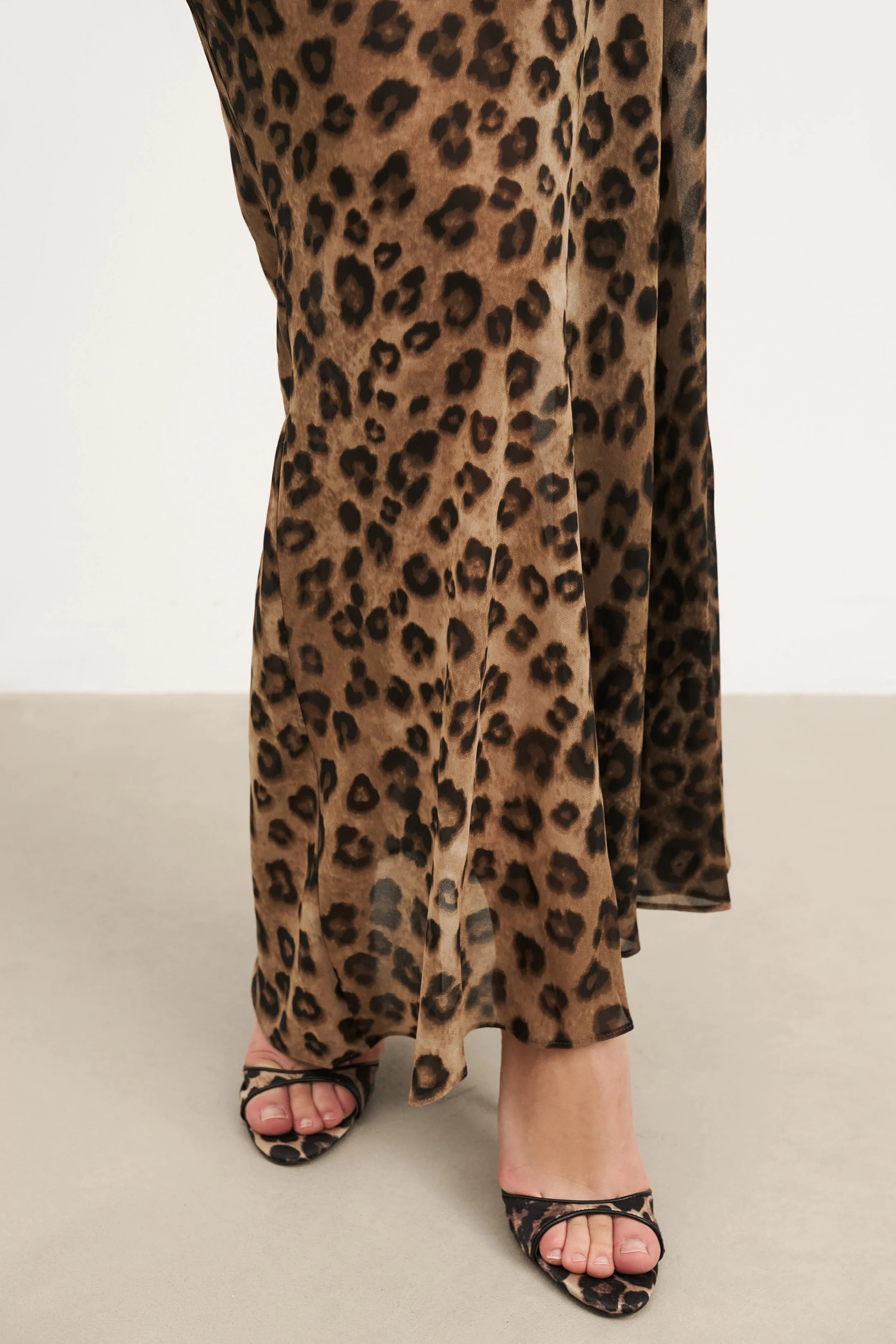 Maxi vestito leopardato