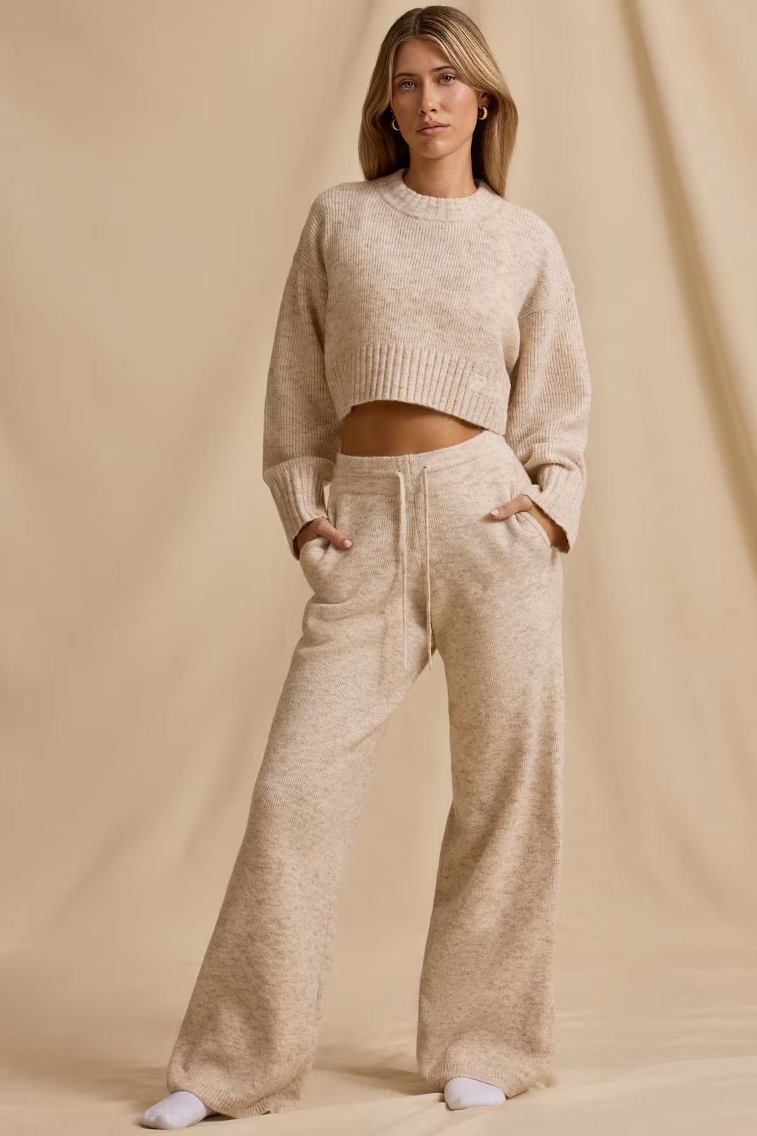 Cropped Lounge Knit Set