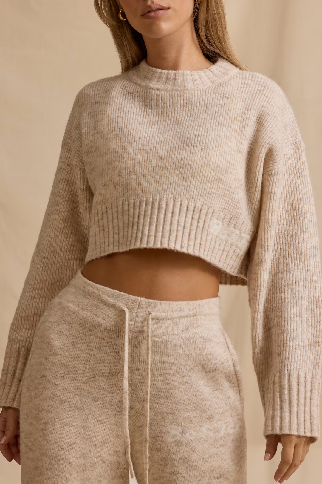 Cropped Lounge Knit Set
