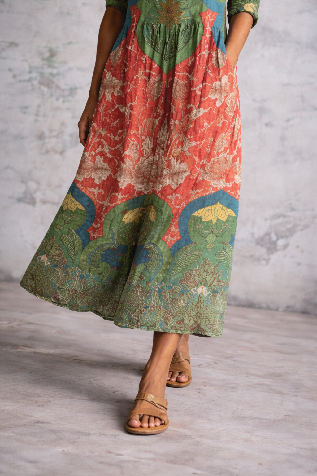 Vintage Floral Maxi Dress