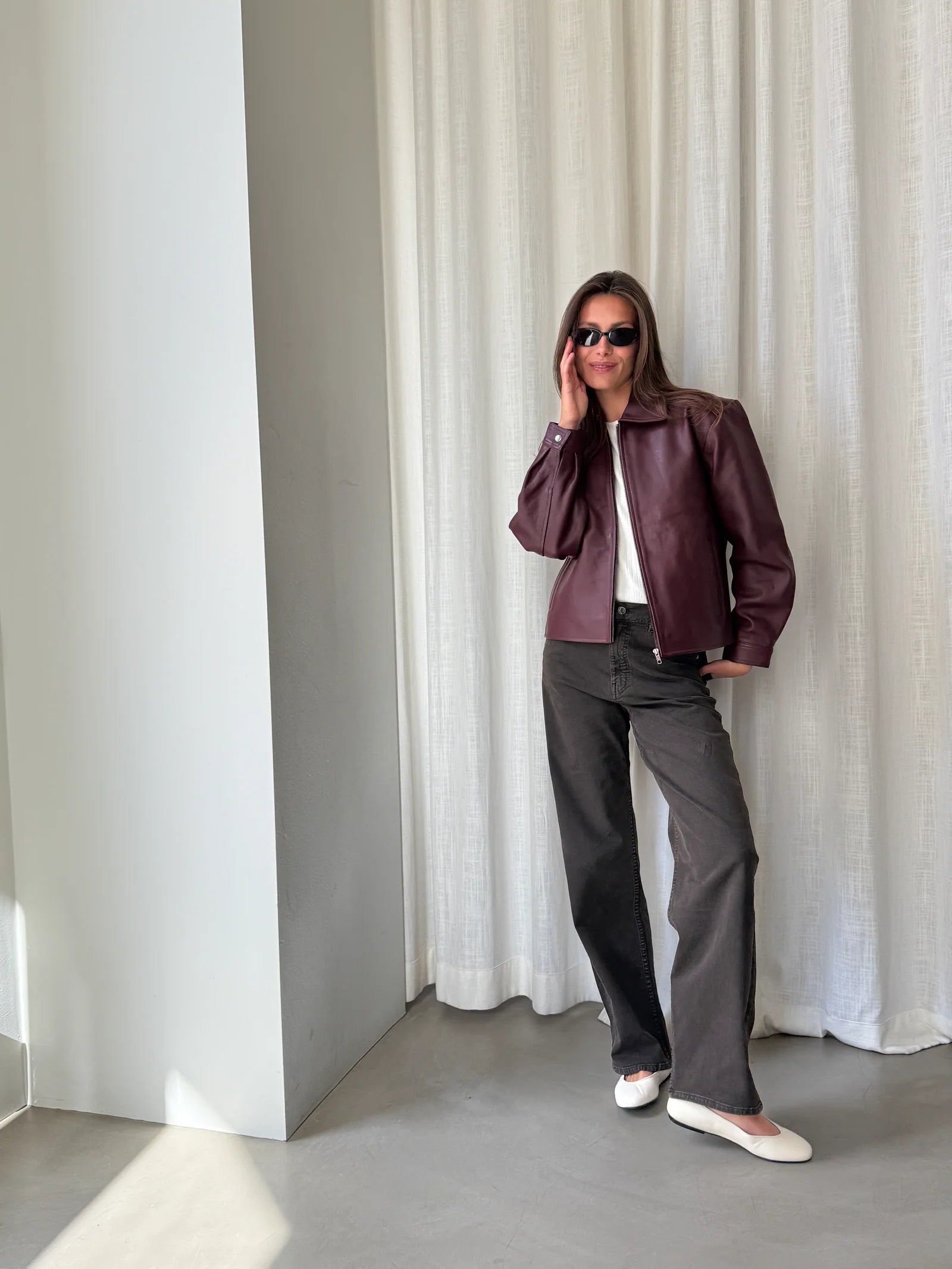 Burgundy Leather Jacket