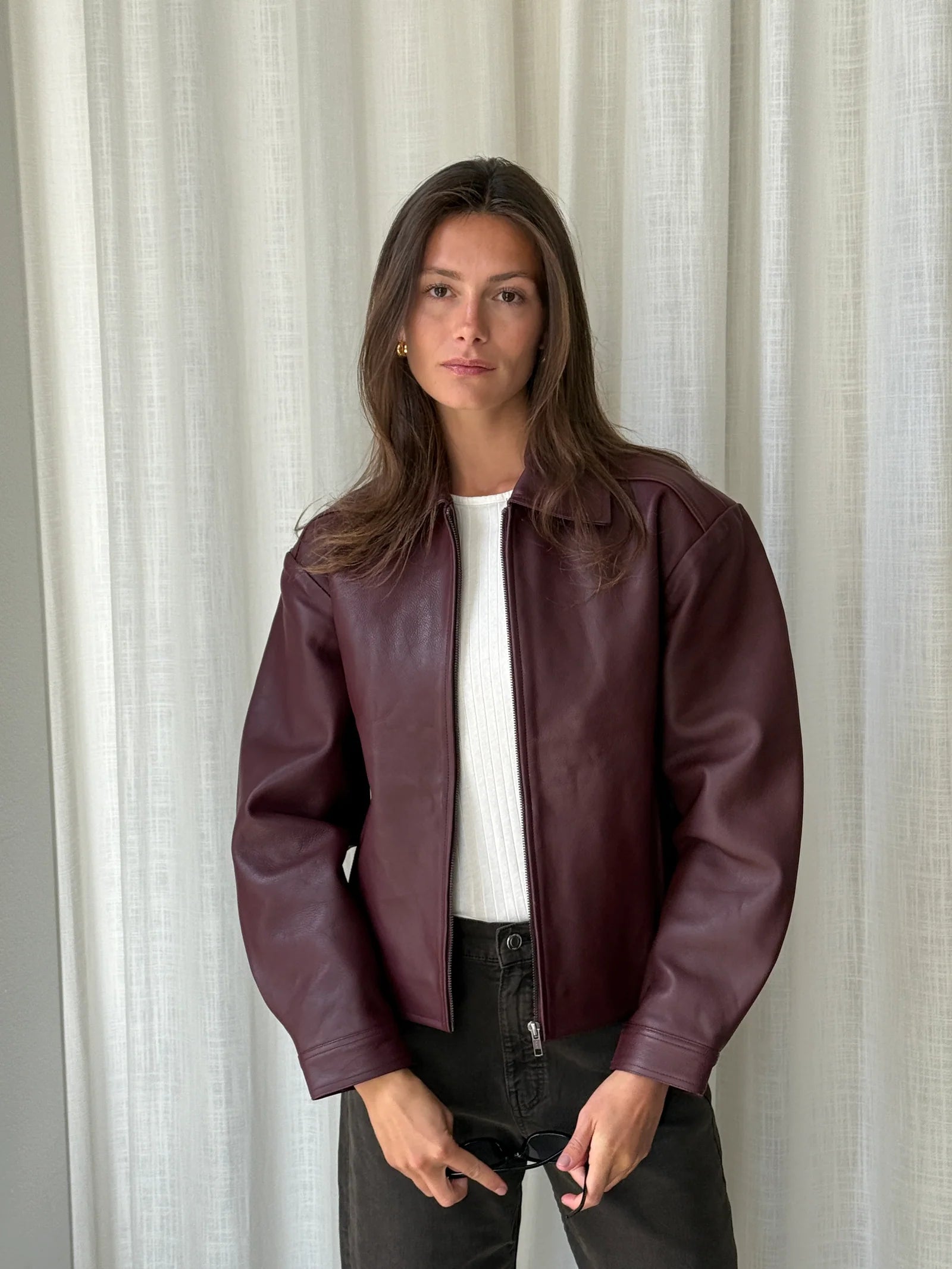 Burgundy Leather Jacket