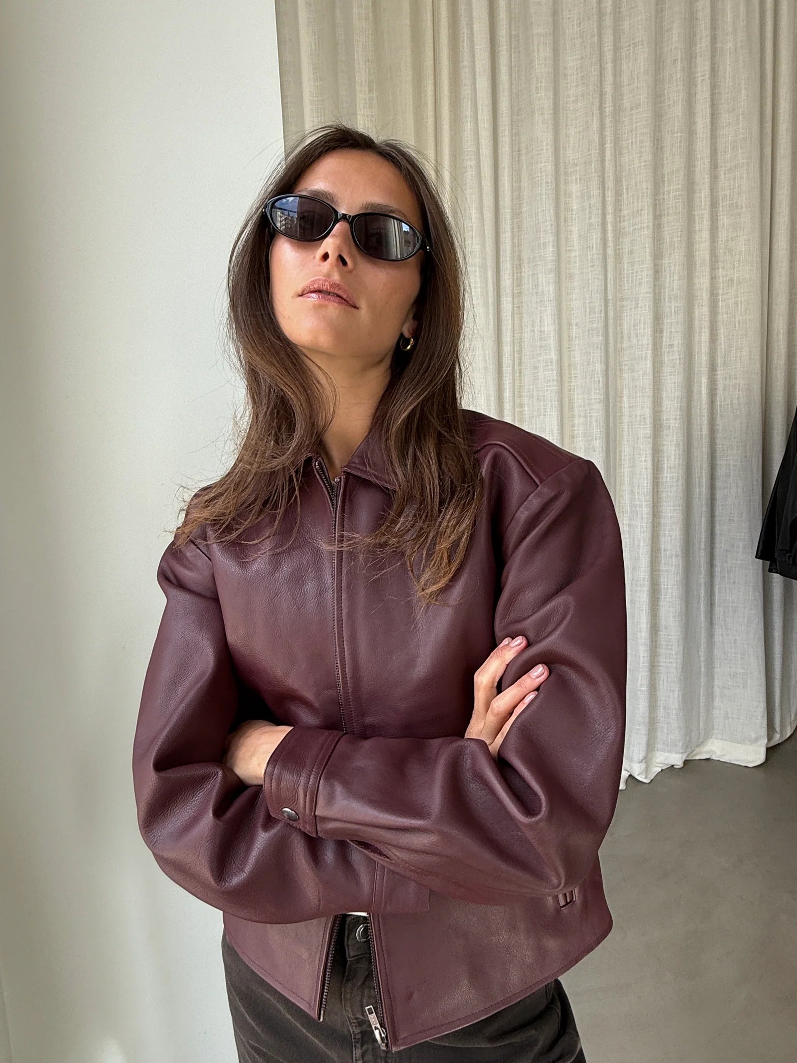 Burgundy Leather Jacket