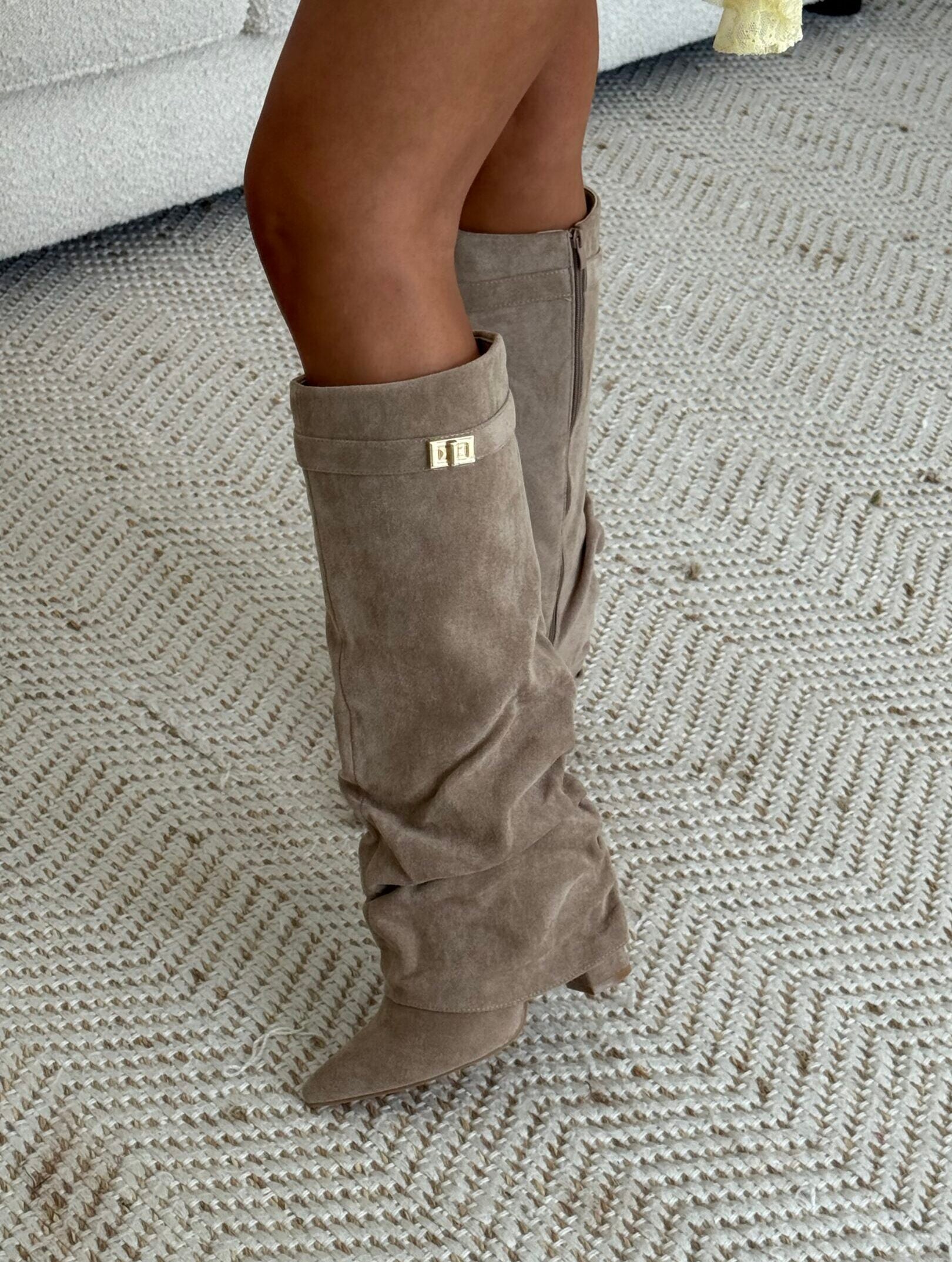 Nova Taupe Shark Boots