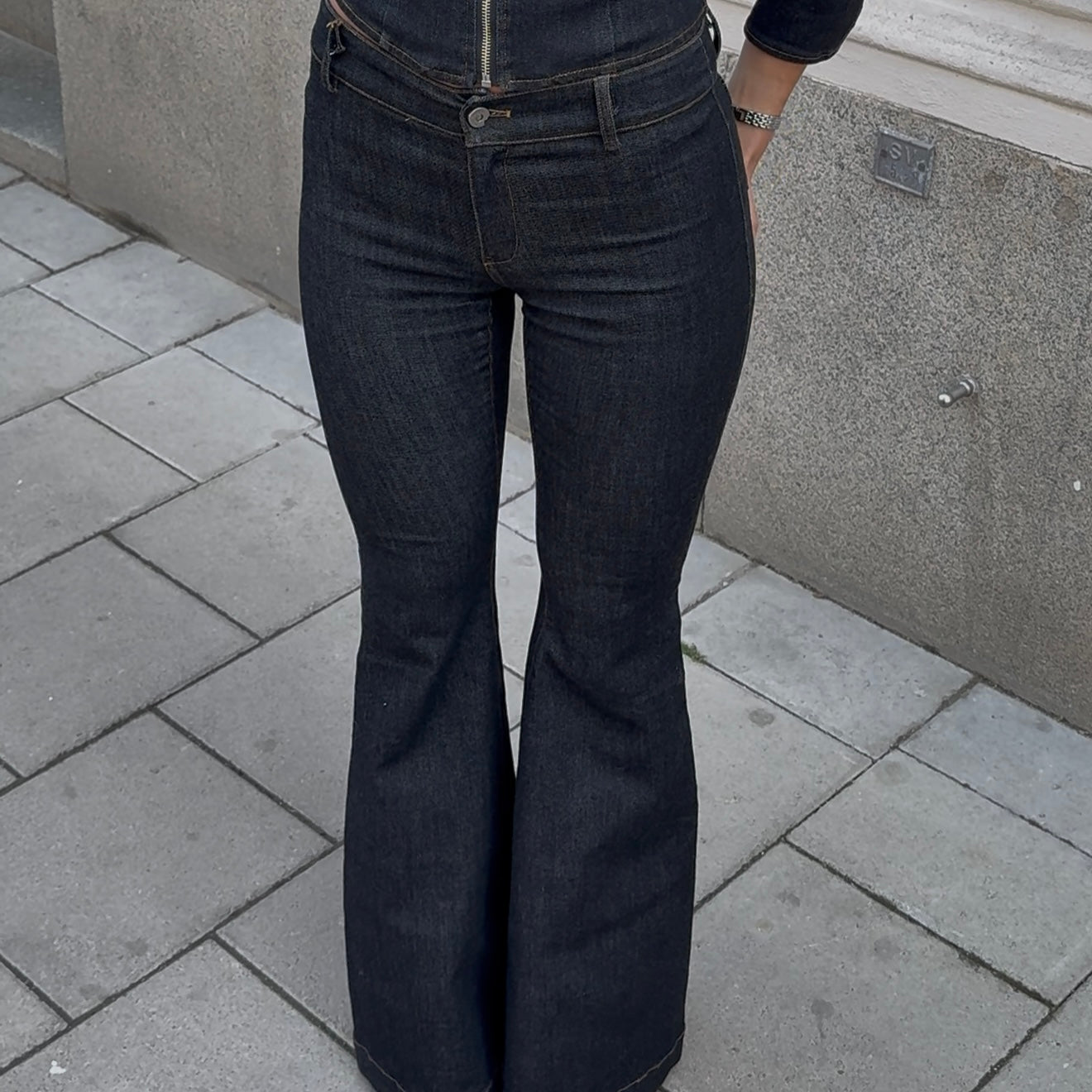 Vintage Flared Denim Jeans