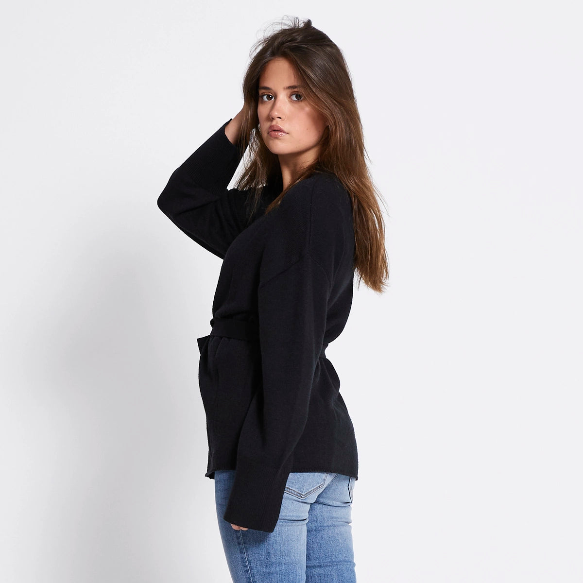 Black Knitted Cardigan