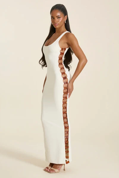 Aurelia Lace-Up Maxi Dress