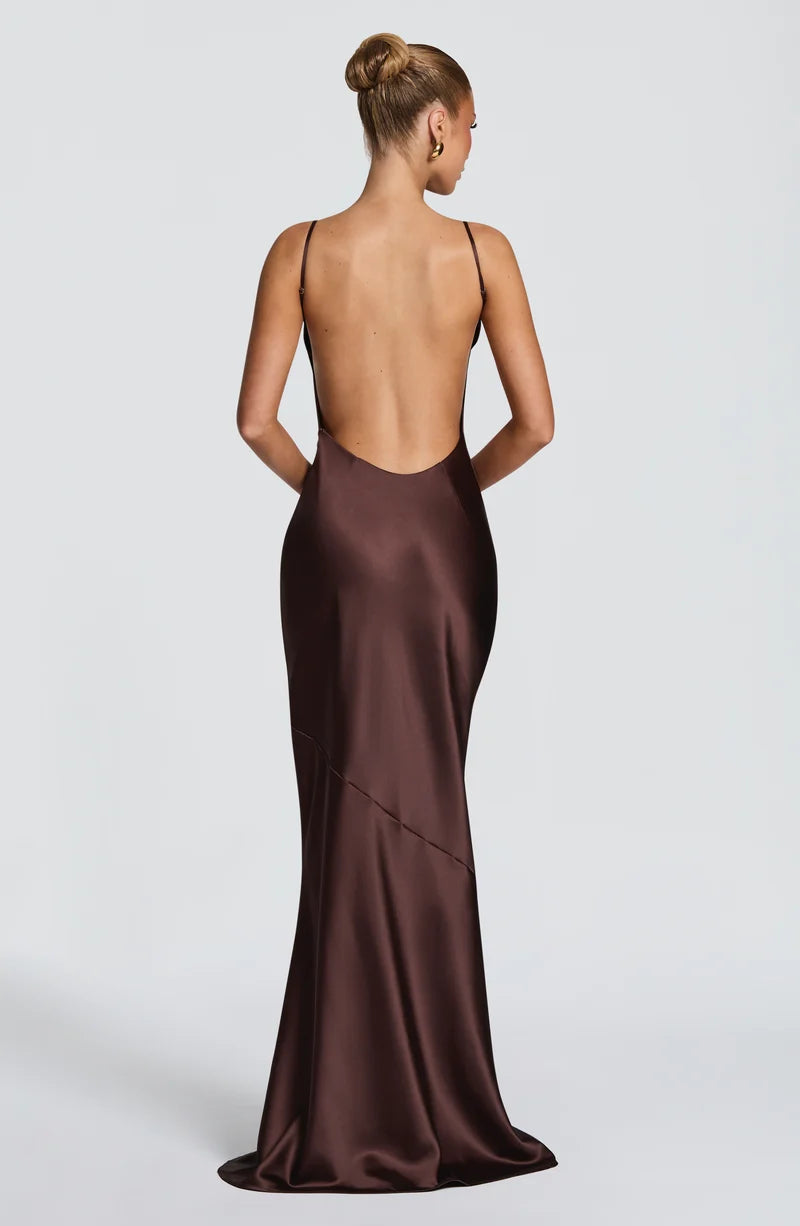 Celestia™ Satin Maxi Dress