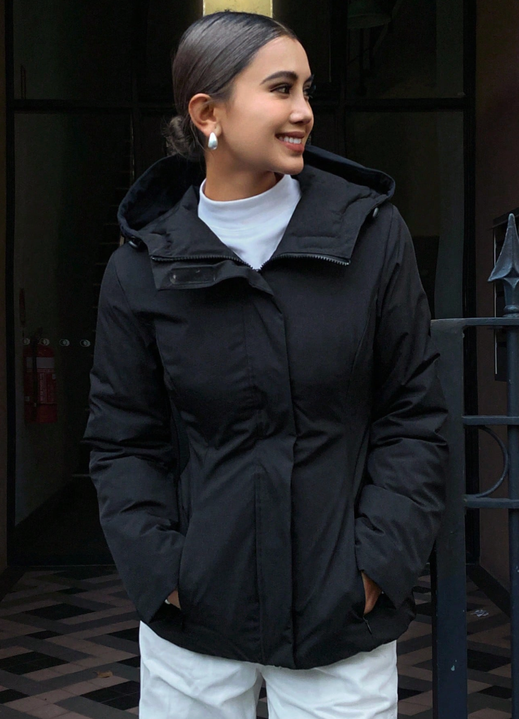 Black Hooded Puffer Jacket