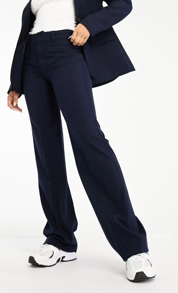 Pinstripe Tailored Pants