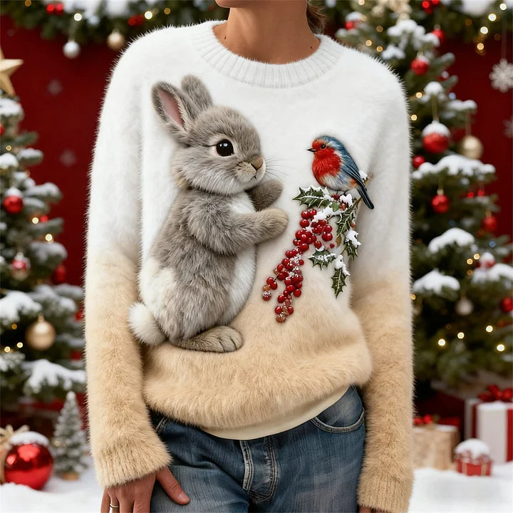 Frosted Bunny Christmas Pullover