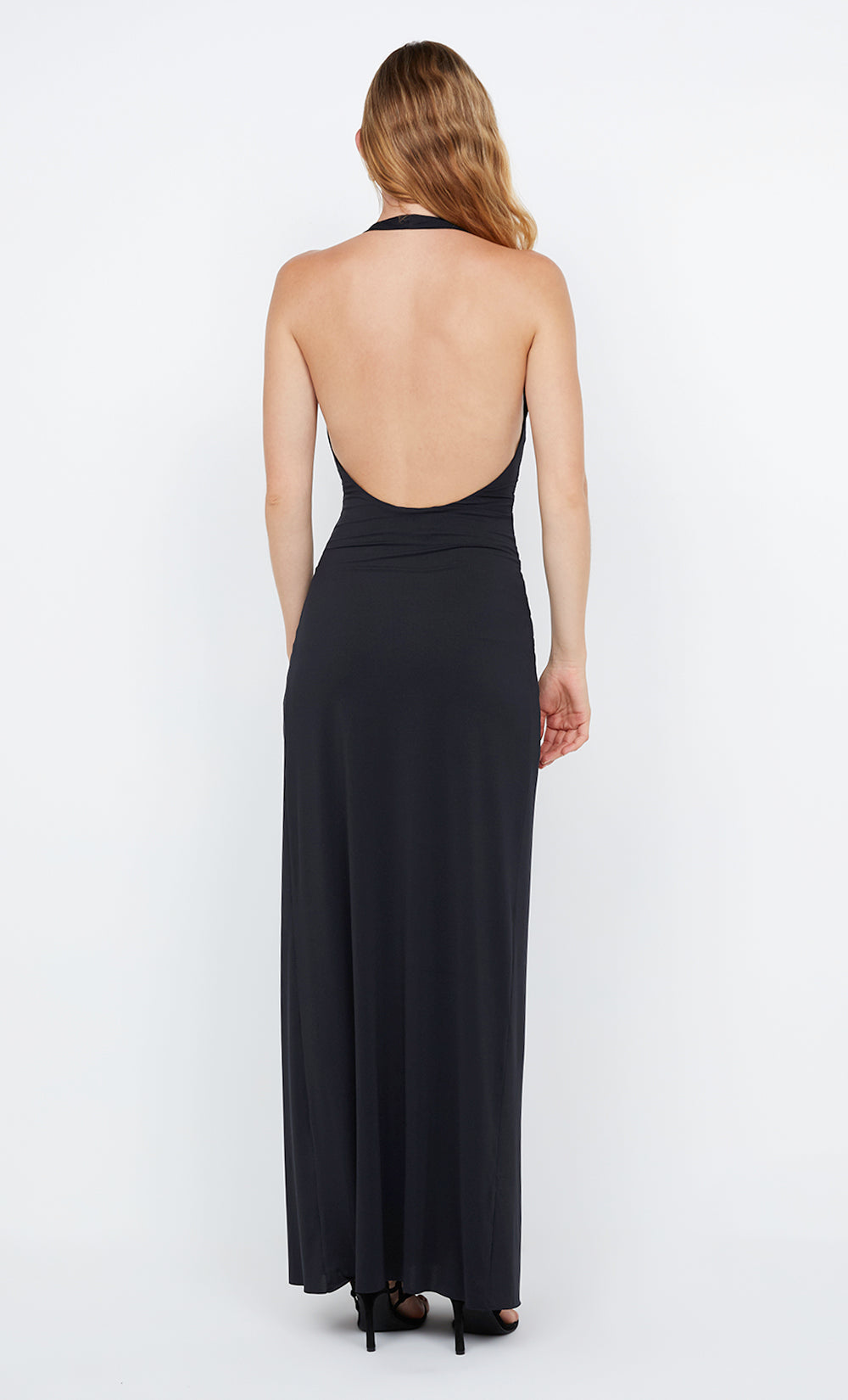 Elegant Black Drape Dress
