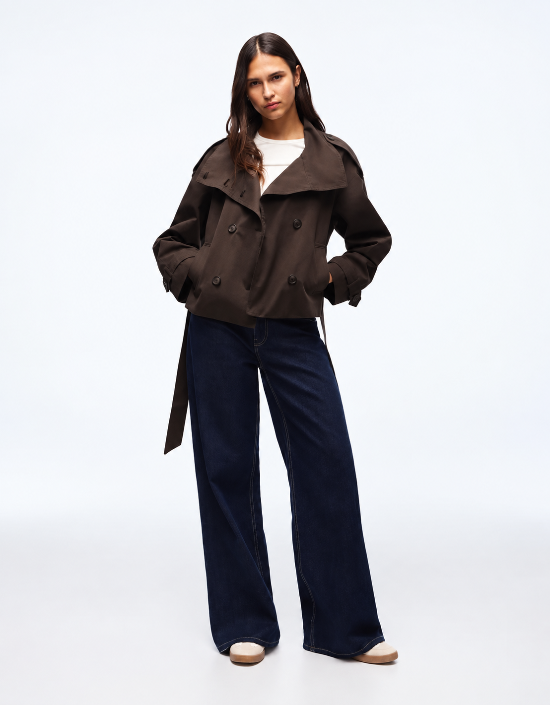 Cropped Trench Coat